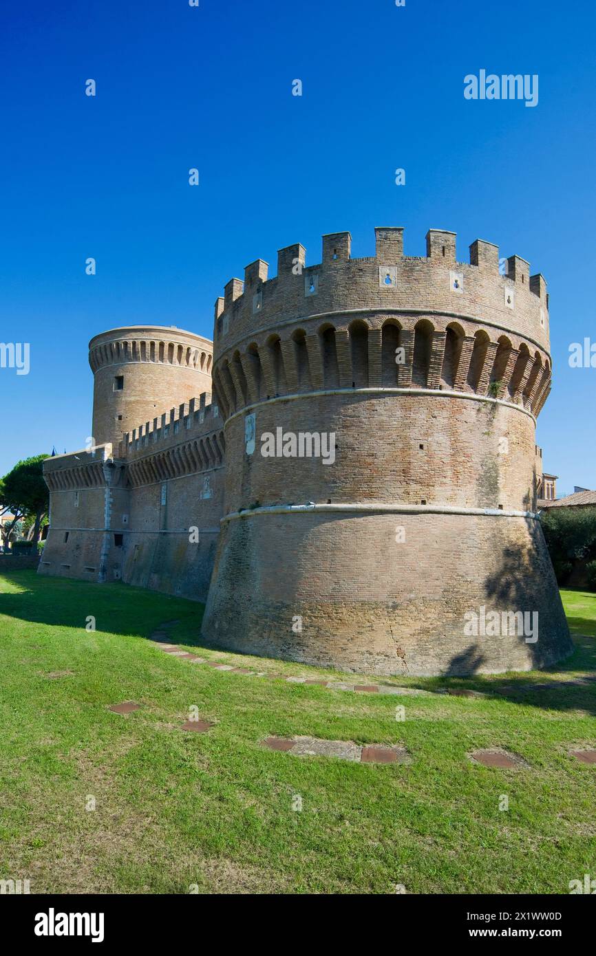 Castello di Giulio II. Ostia. Roma. Lazio. Italia Foto Stock
