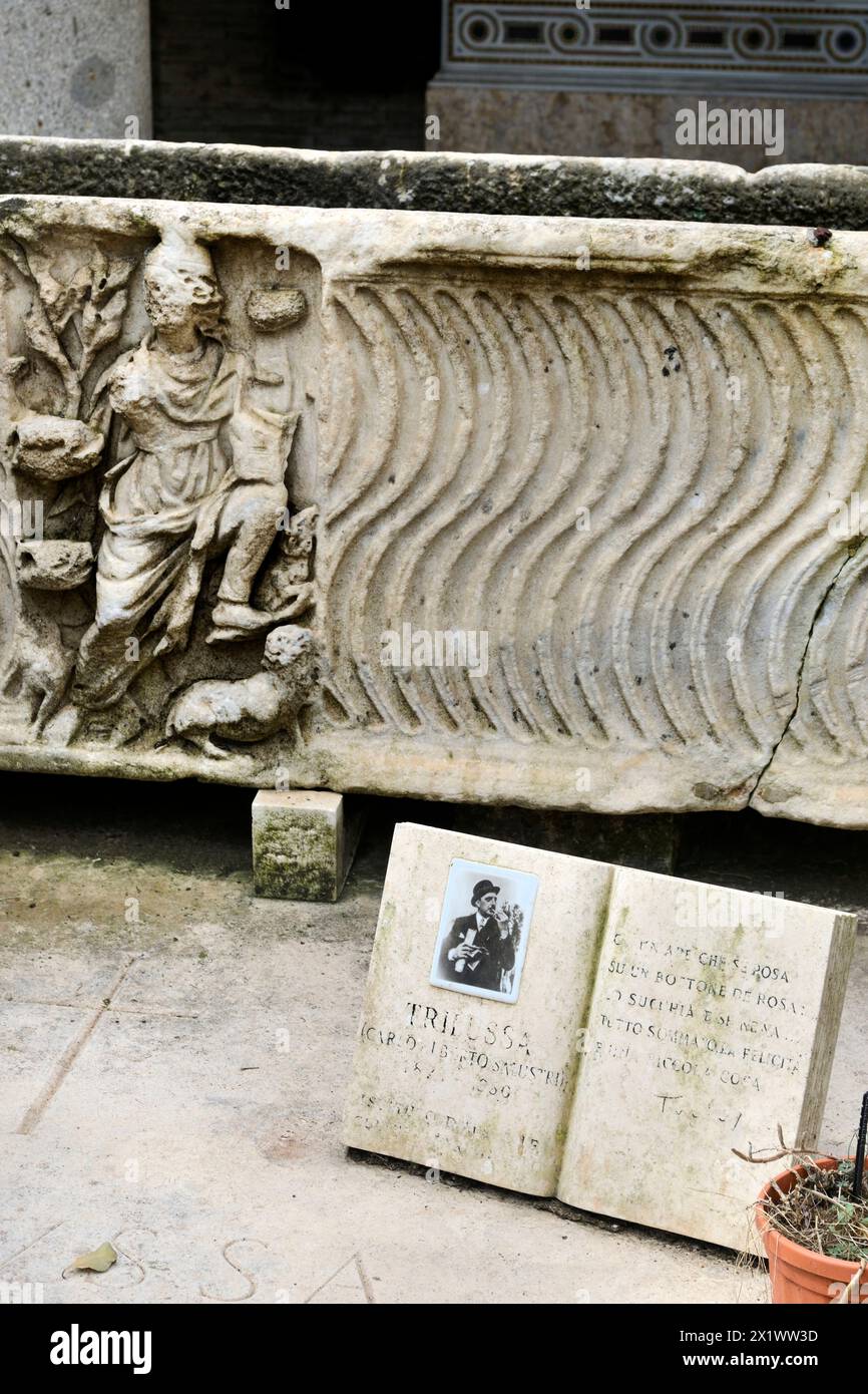 Tomba di Trilussa. Cimitero di Verano. Roma. Lazio. Italia Foto Stock