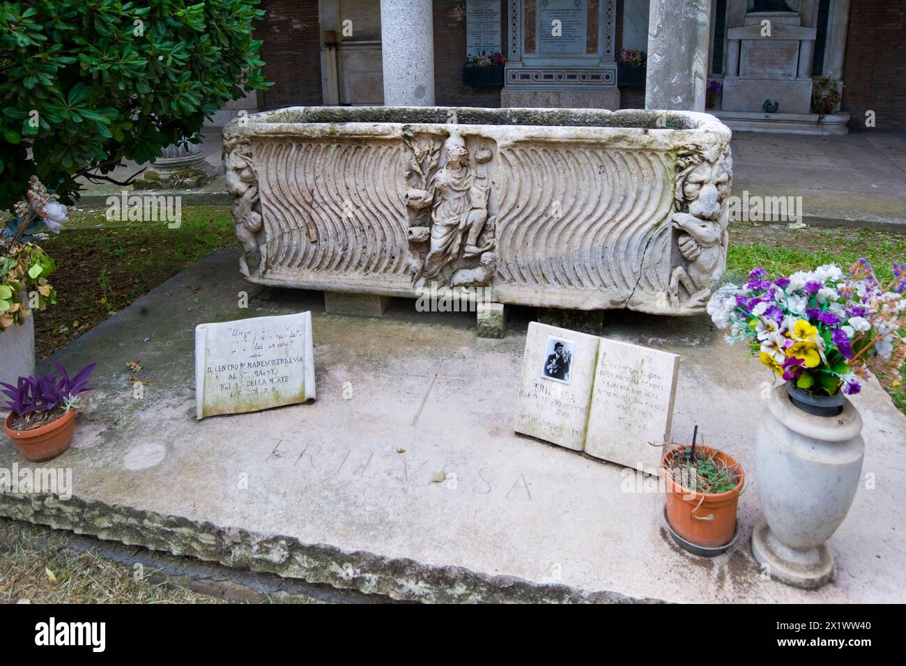 Tomba di Trilussa. Cimitero di Verano. Roma. Lazio. Italia Foto Stock