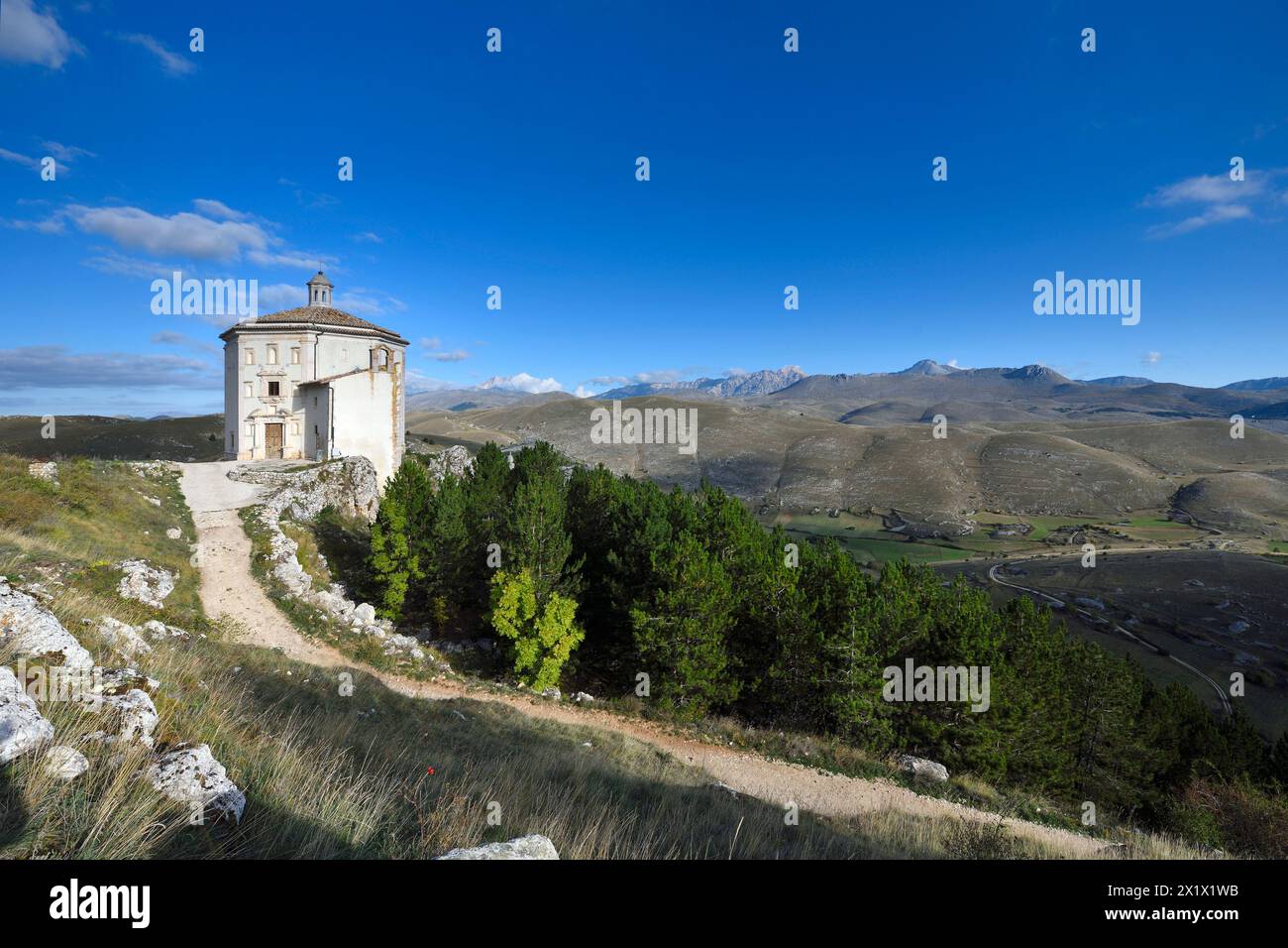 Chiesa della Madonna della Pietà. Rocca Calascio. Abruzzo. Italia Foto Stock