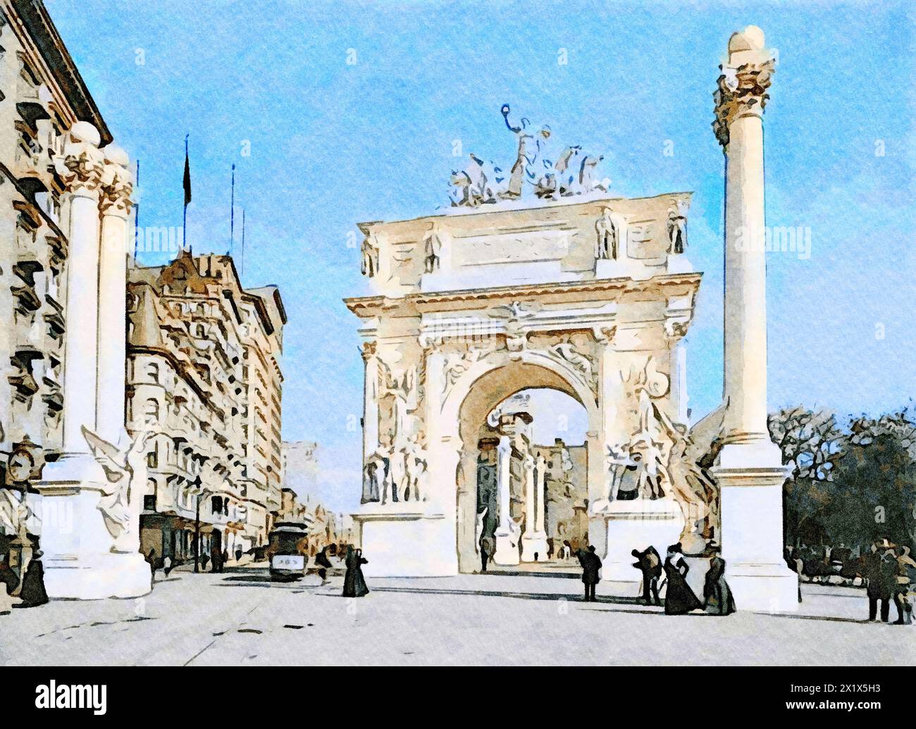 Dewey Arch, New York 1898. Foto Stock