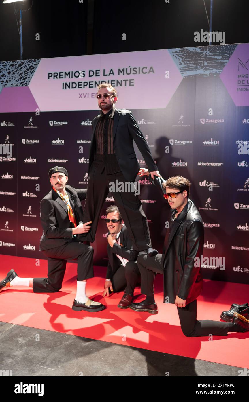 Red carpet al MIN Independent Music Awards 2024, Saragozza, Spagna Foto Stock