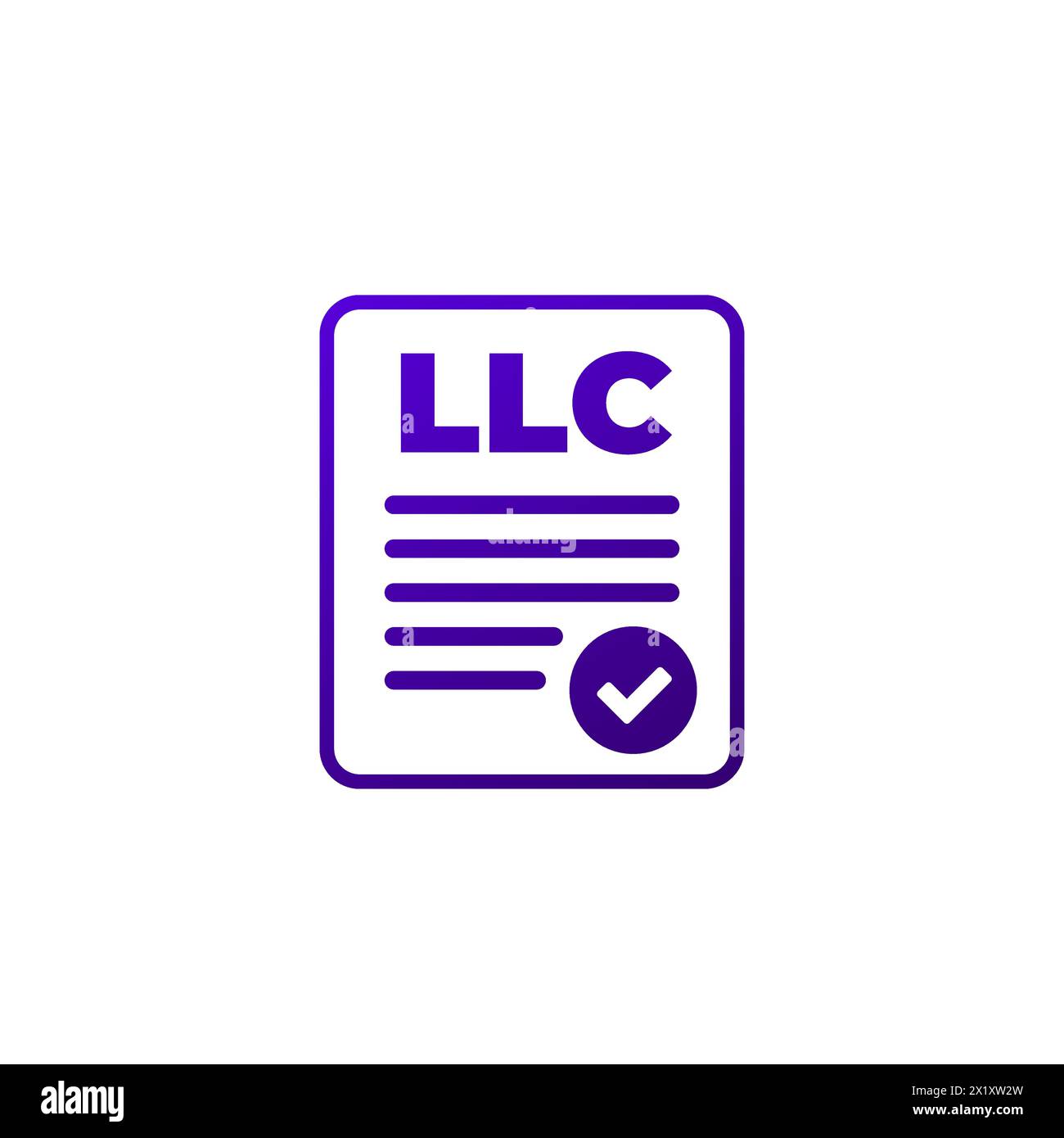 Icona LLC, vettore società a responsabilità limitata Illustrazione Vettoriale