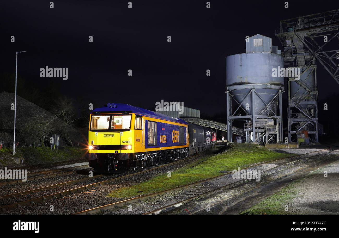 60085 si trova alla Tarmac Swinden Quarry su 23.3.24 durante un servizio fotografico organizzato. Foto Stock