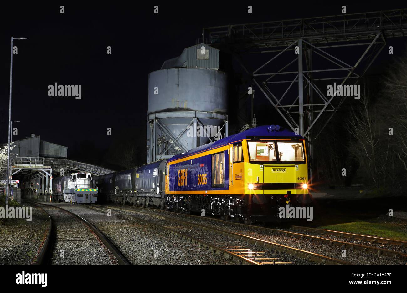60085 si trova alla Tarmac Swinden Quarry su 23.3.24 durante un servizio fotografico organizzato. Foto Stock