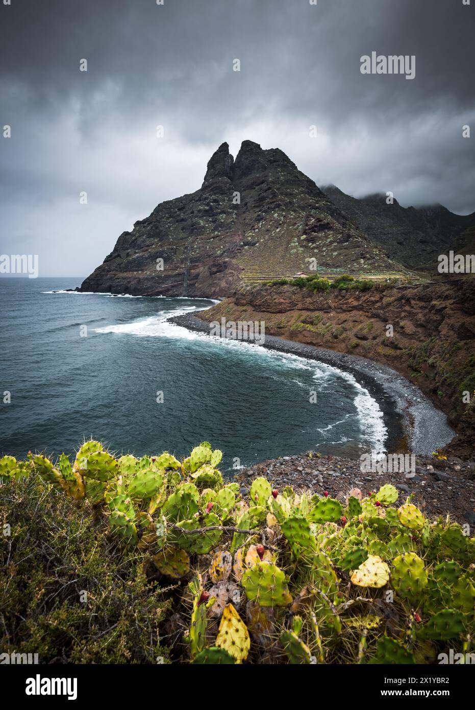 Pioggia sulla costa di Tenerife, Tenerife, Spagna Foto Stock