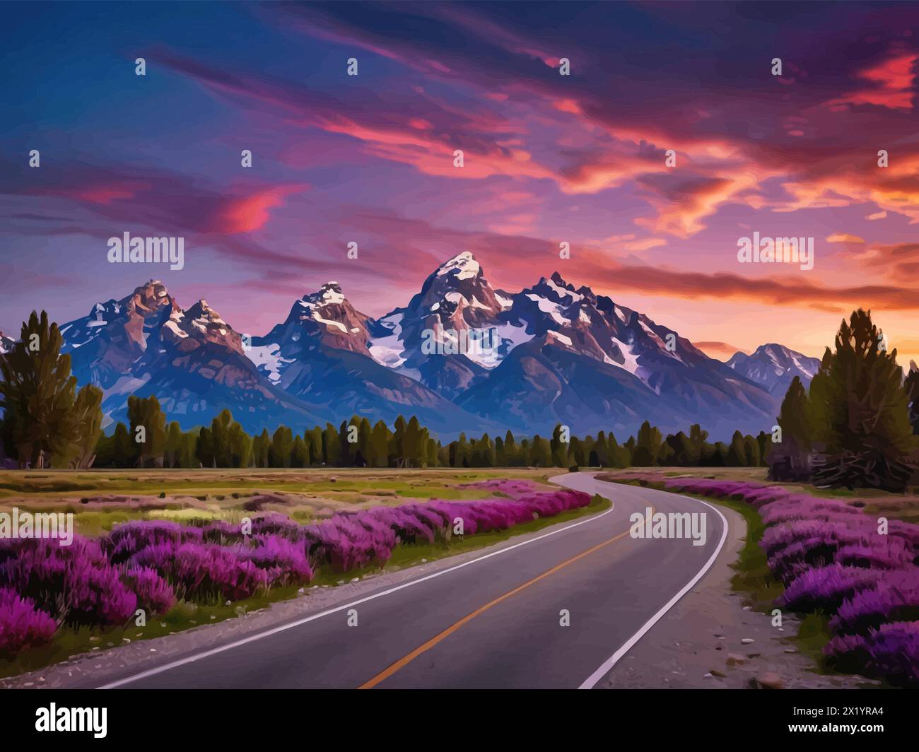 prati-di-fiori-di-montagna-immagini-vettoriali-stock-alamy
