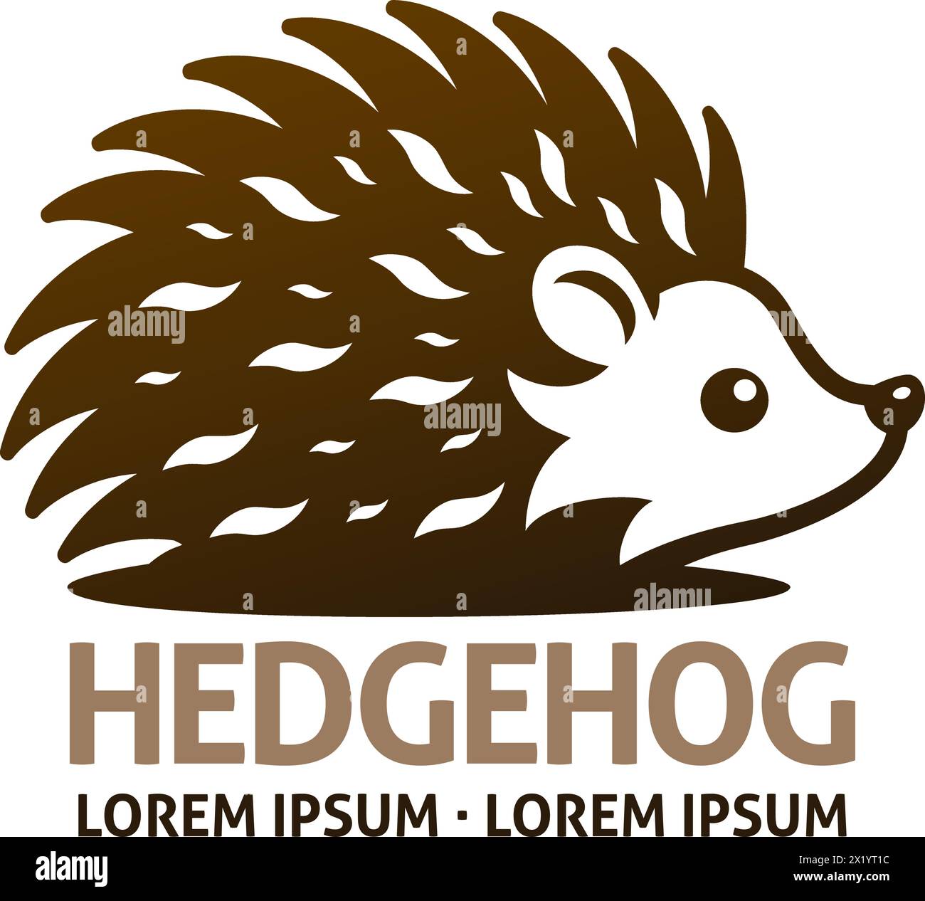 Illustrazione Mascotte icona Hedgehog Animal Design Illustrazione Vettoriale