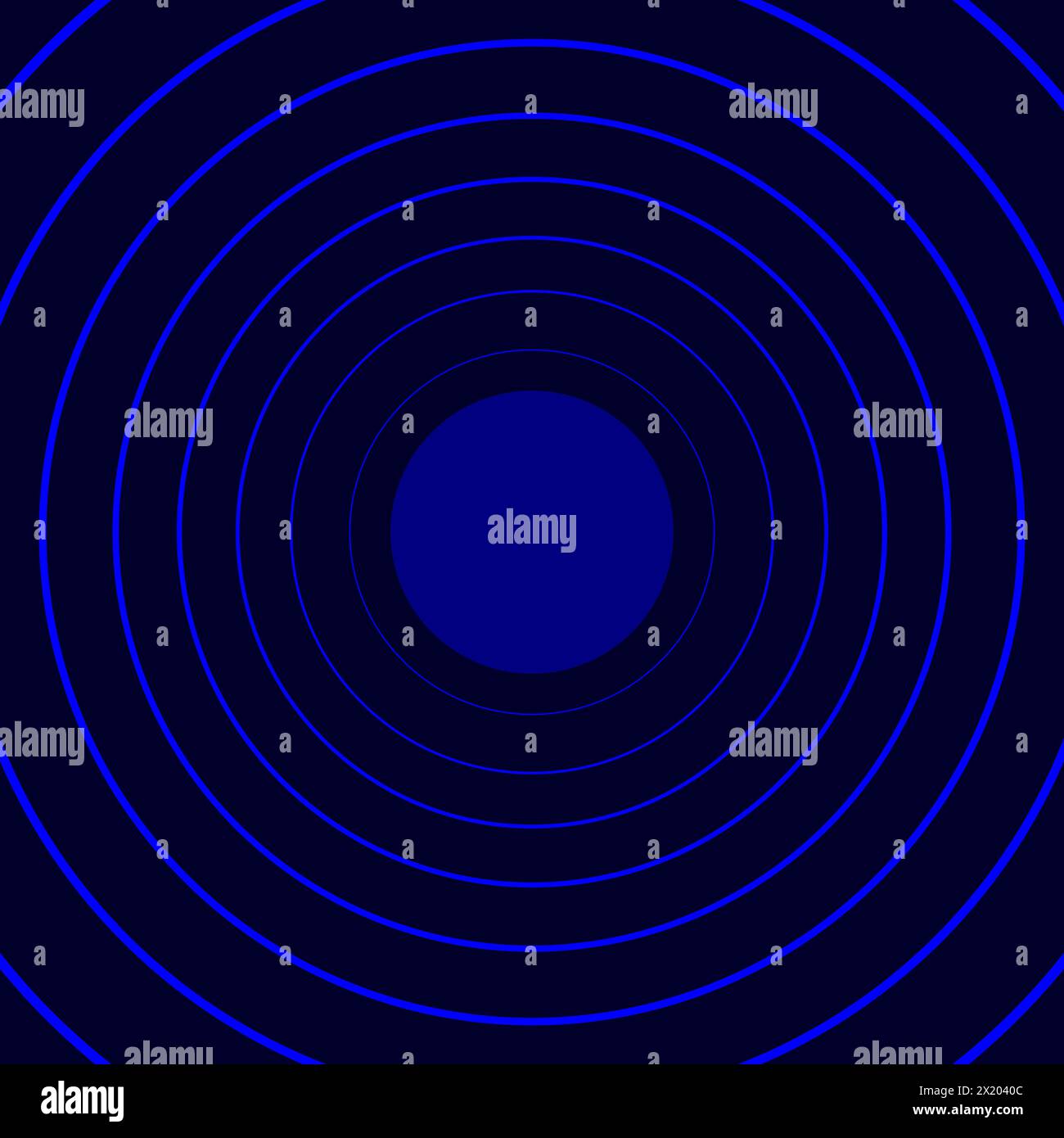 ripetizione normale della linea circolare blu. illustrazione di onde sonore, segnali, reti. illustrazione vettoriale Illustrazione Vettoriale