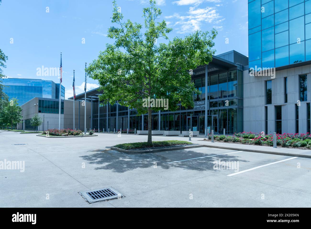 Centro di supporto globale Sysco presso la sua sede centrale a Houston, Texas, Stati Uniti. Foto Stock