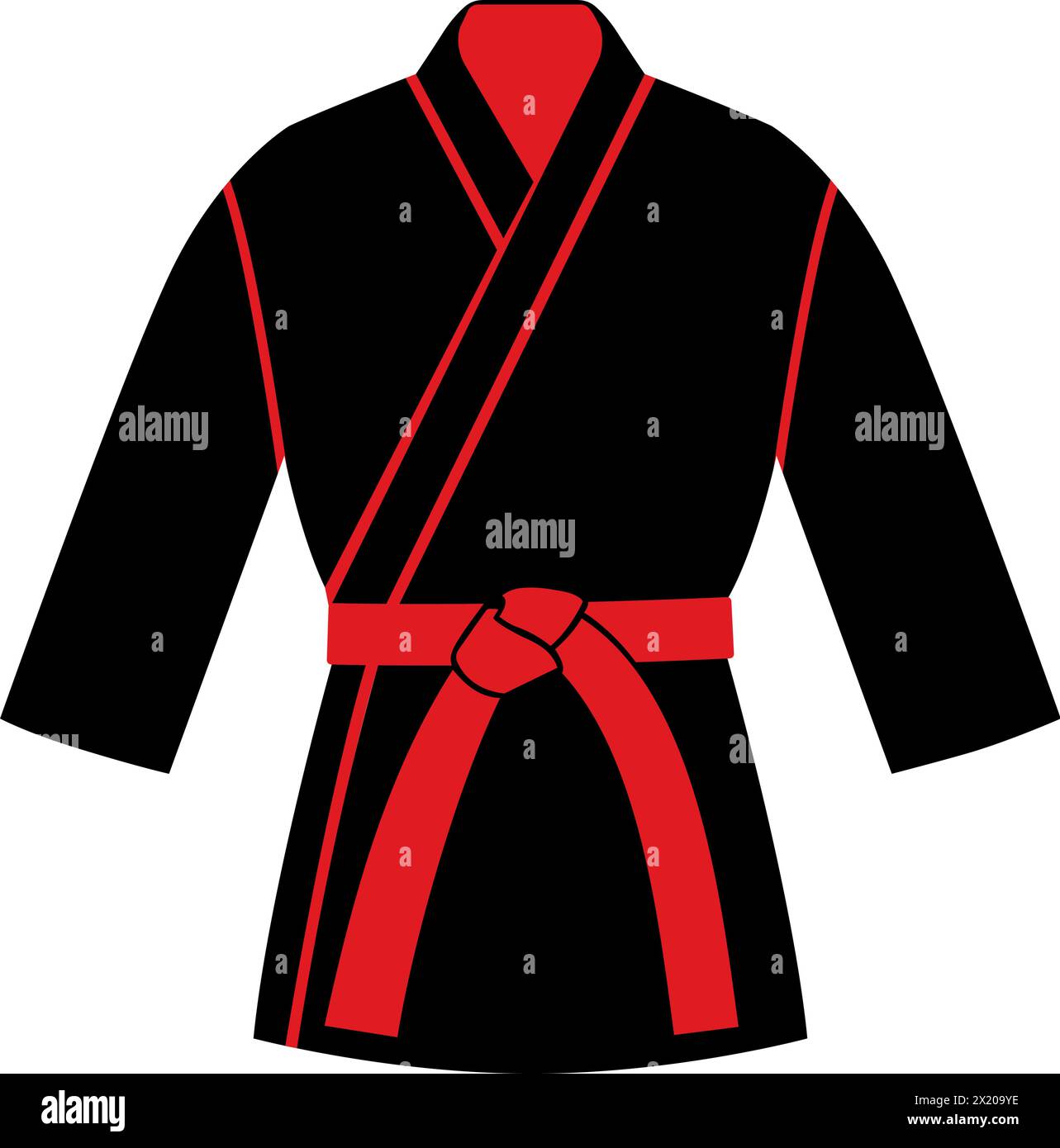 Attrezzatura per arti marziali miste: Icona della giacca di karate Illustrazione Vettoriale