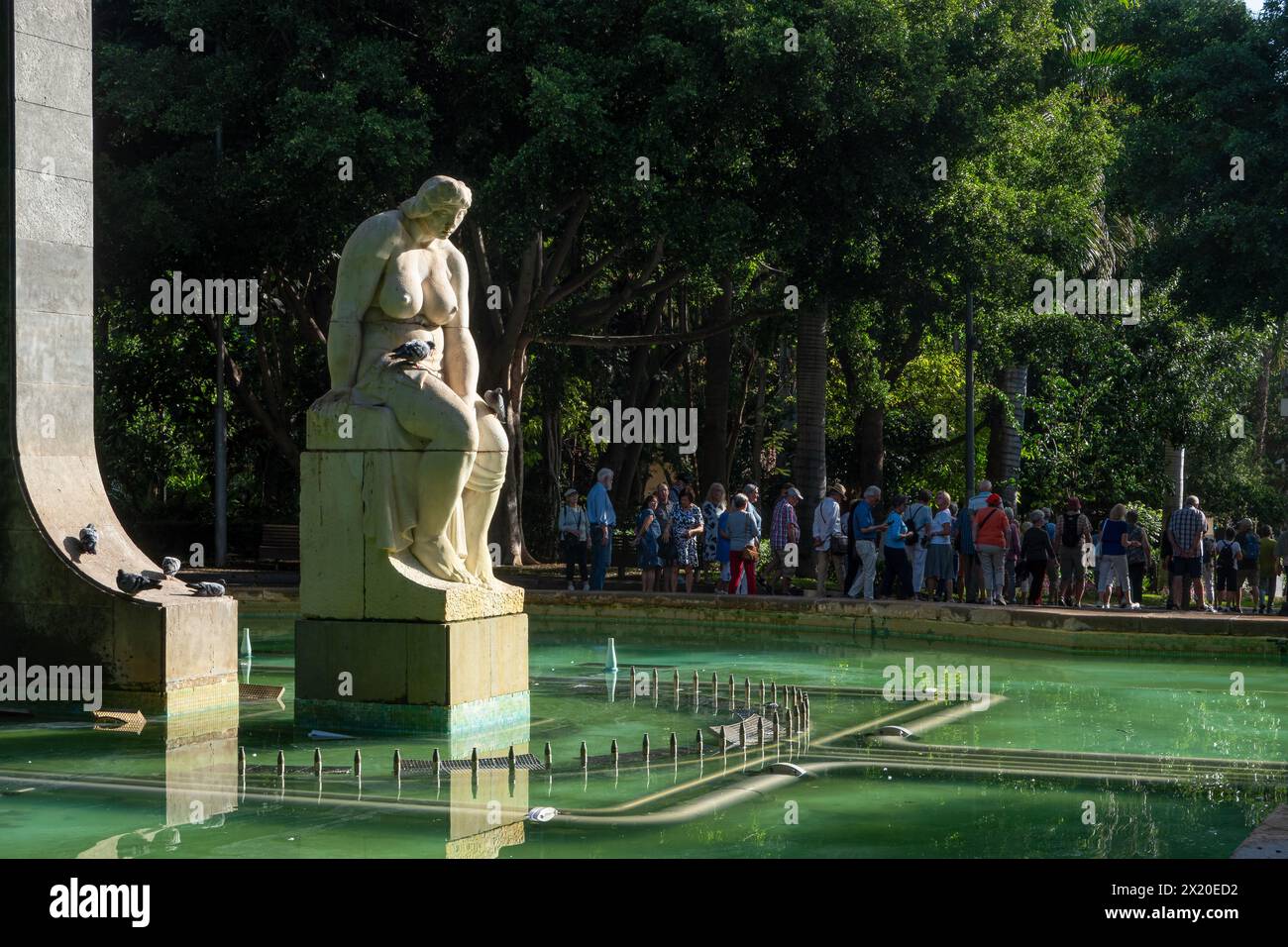 Santa Cruz de Tenerife; monumento Garcia Sanabria in onore del sindaco, inaugurato nel 1938 nell'omonimo parco, Tenerife, Isole Canarie, SP Foto Stock