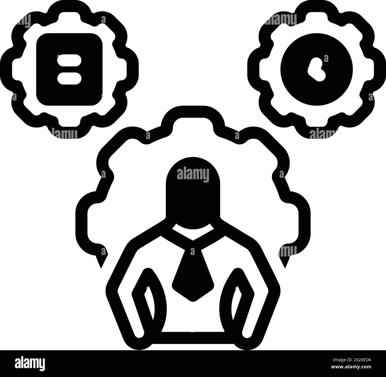 Icona per il responsabile delle operazioni, operazioni Illustrazione Vettoriale