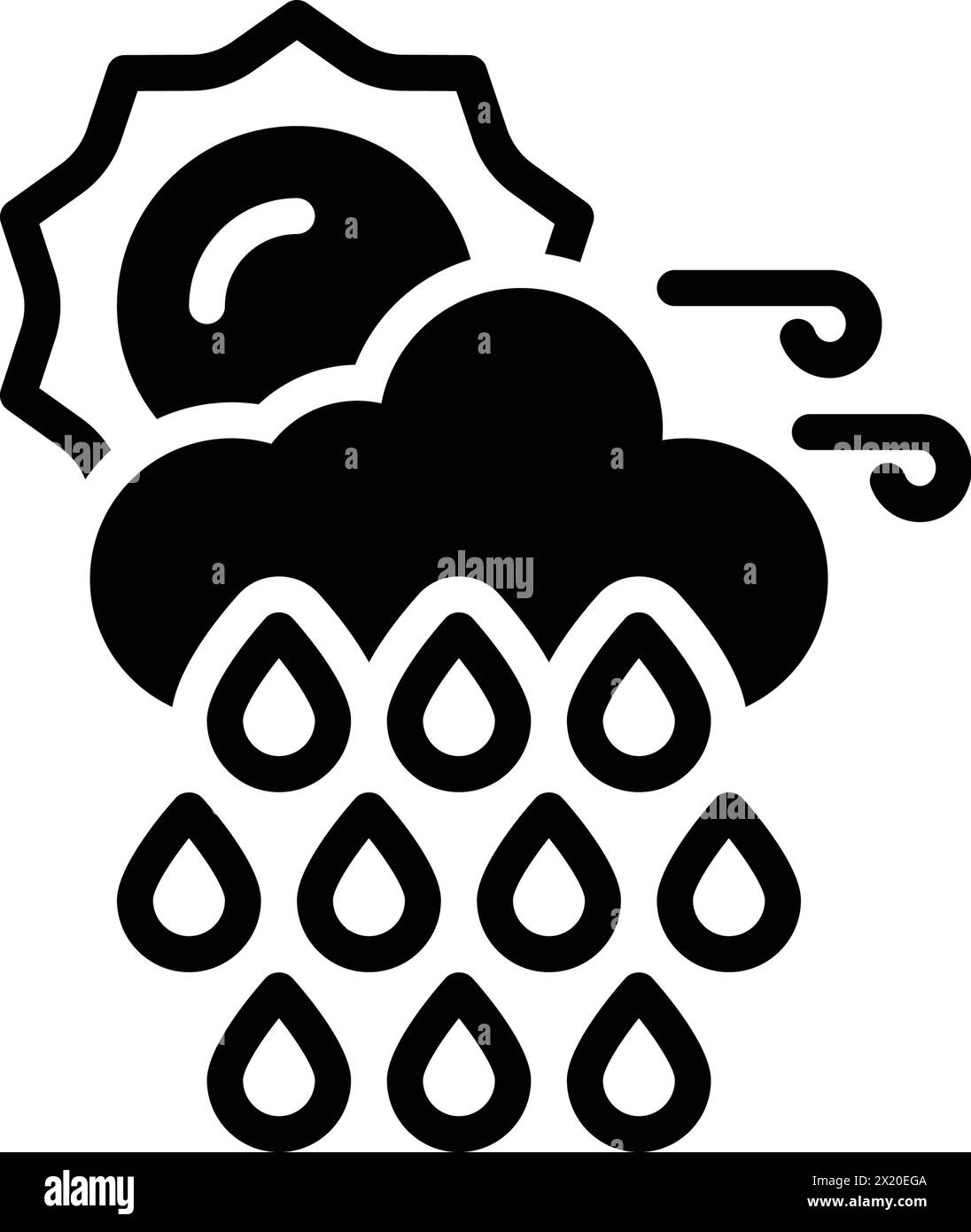 Icona per il meteo, la stagione Illustrazione Vettoriale