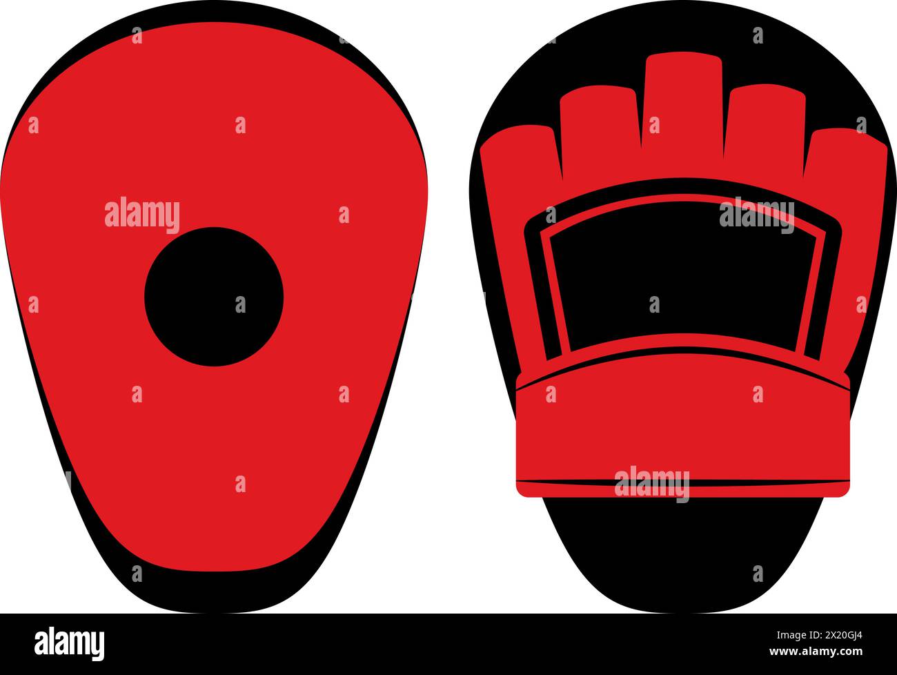 Attrezzatura per arti marziali miste: Icona dei guanti di messa a fuoco Illustrazione Vettoriale
