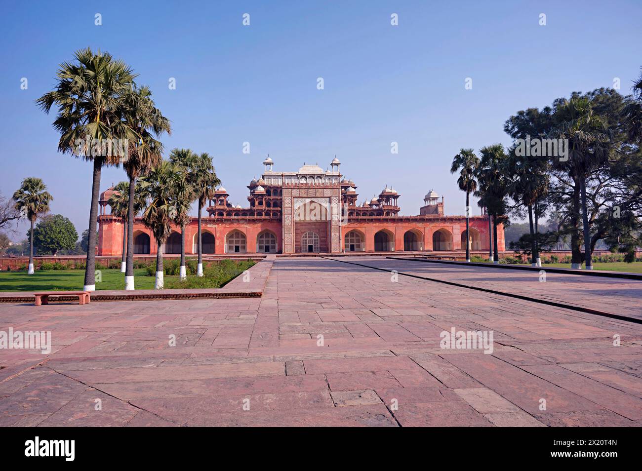 Tomba di Akbar, Agra, Sikandra, Agra, Uttar Pradesh, India Foto Stock