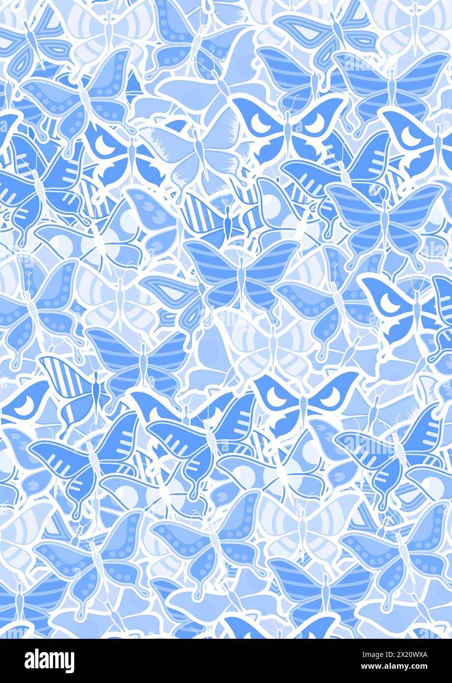 Farfalle blu Illustrazione Vettoriale