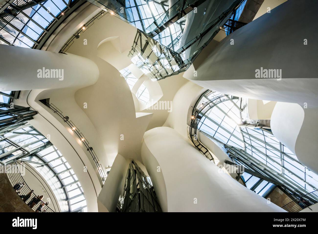 Museo Guggenheim Bilbao, architetto Frank O. Gehry, Bilbao, Paesi Baschi, Spagna Foto Stock