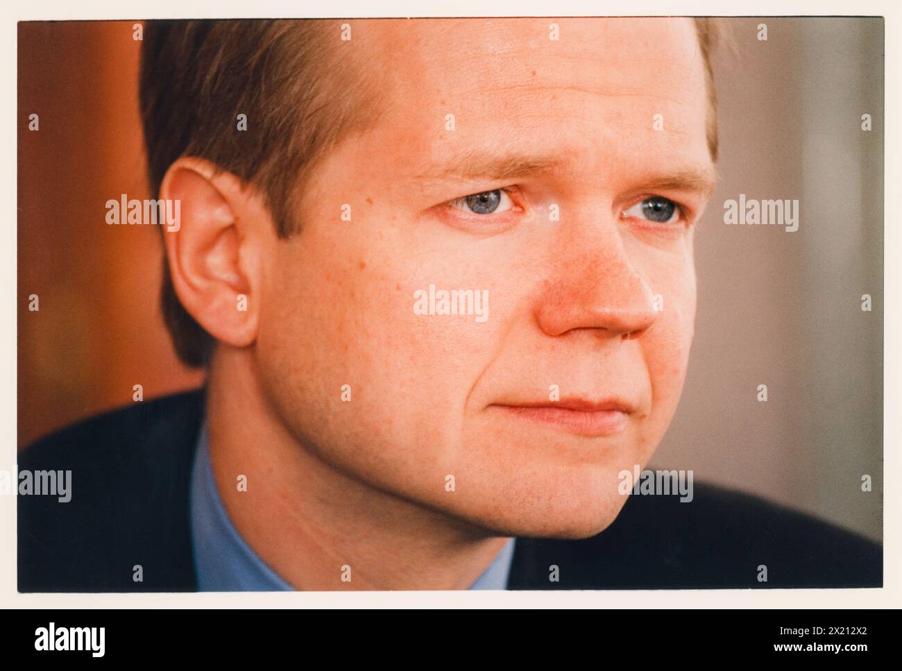 WILLIAM HAGUE, RITRATTO, 1997: Welsh Minster – in seguito leader conservatore ombra – William Hague durante la campagna elettorale generale del 1997 a Cardiff Bay, Galles, Regno Unito il 10 aprile 1997. È stato eletto leader Tory nel giugno 1997 a 36 anni dopo la sconfitta elettorale. Foto: Rob Watkins. INFO: William Hague, un politico britannico ed ex leader del Partito Conservatore, è salito alla ribalta negli anni '1990 Perse le elezioni generali del 2001 contro Tony Blair, ma servì come membro del Parlamento e ricoprì varie posizioni di gabinetto, dimostrando eloquenza e leadership durante il suo mandato al governo. Foto Stock