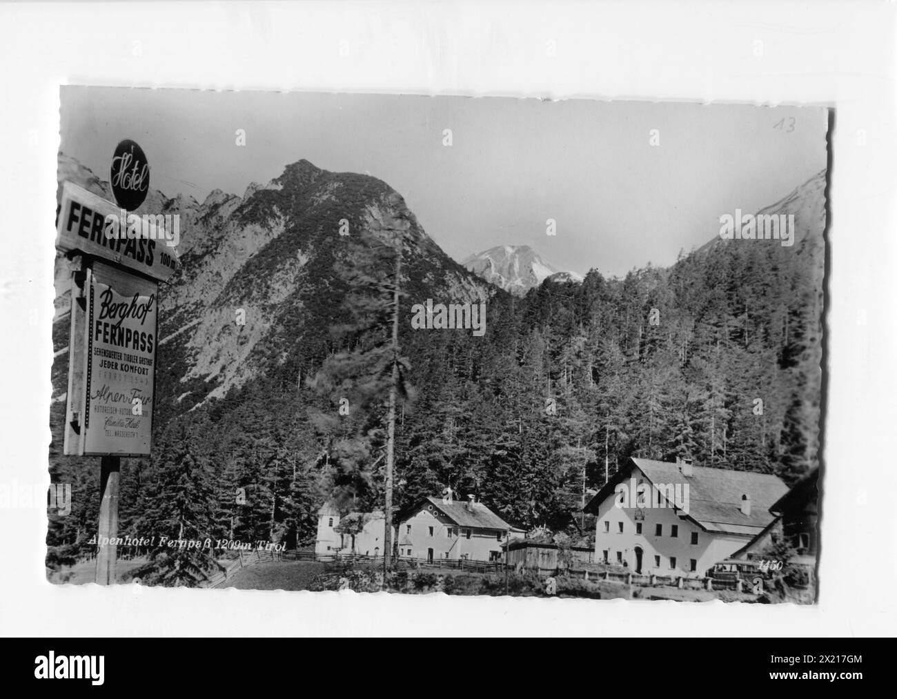 Geografia / viaggi, Austria, montagne, Alpi tirolesi, passo della Ferna di Berghof, cartolina fotografica, 1950s, ULTERIORI DIRITTI-CLEARANCE-INFO-NON-DISPONIBILE Foto Stock