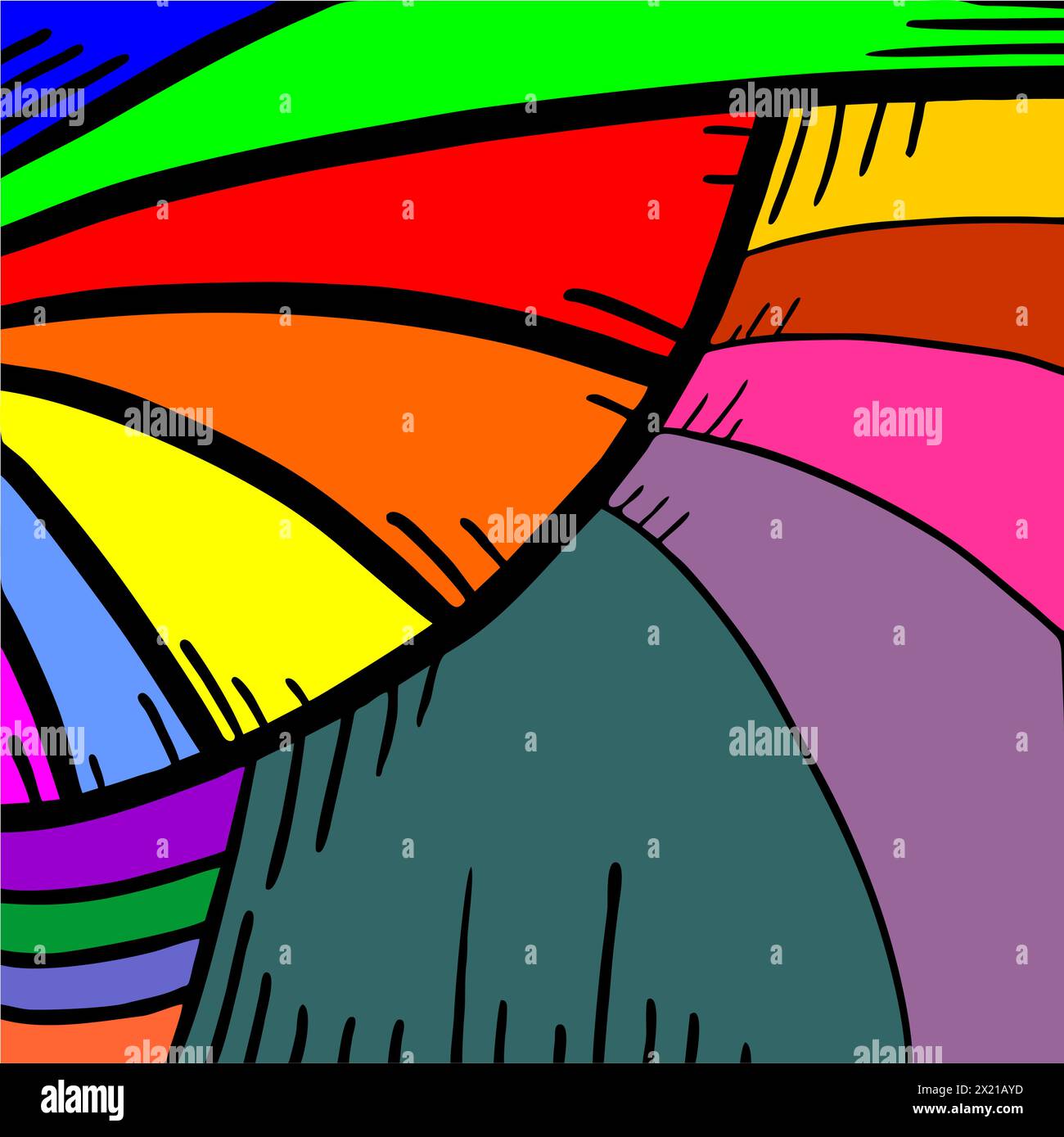 Onde di colore Illustrazione Vettoriale