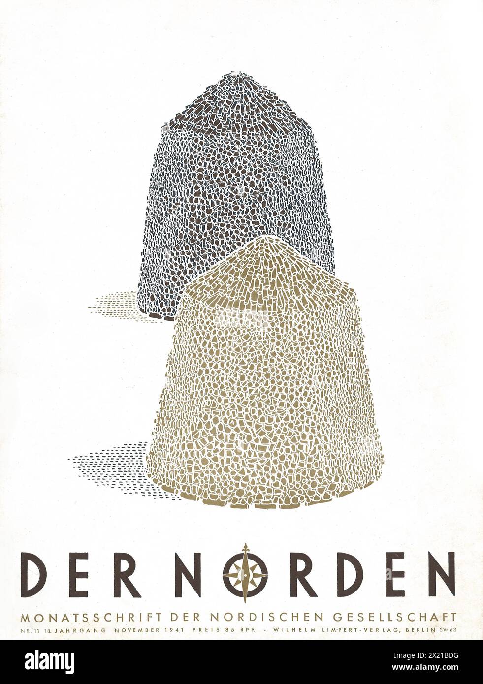 Copertina della rivista - Der Norden - rivista tedesca - Nr 11 - novembre 1941 - Wilhelm Limpert-Verlag, Berlino. Foto Stock