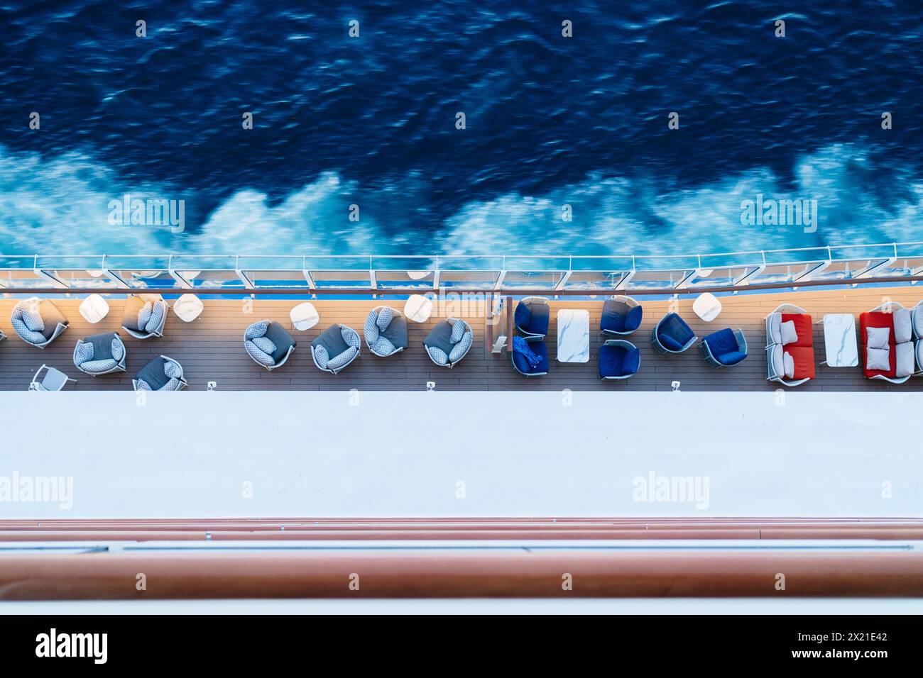 Movimento sull'oceano a bordo di una nave da crociera Foto Stock