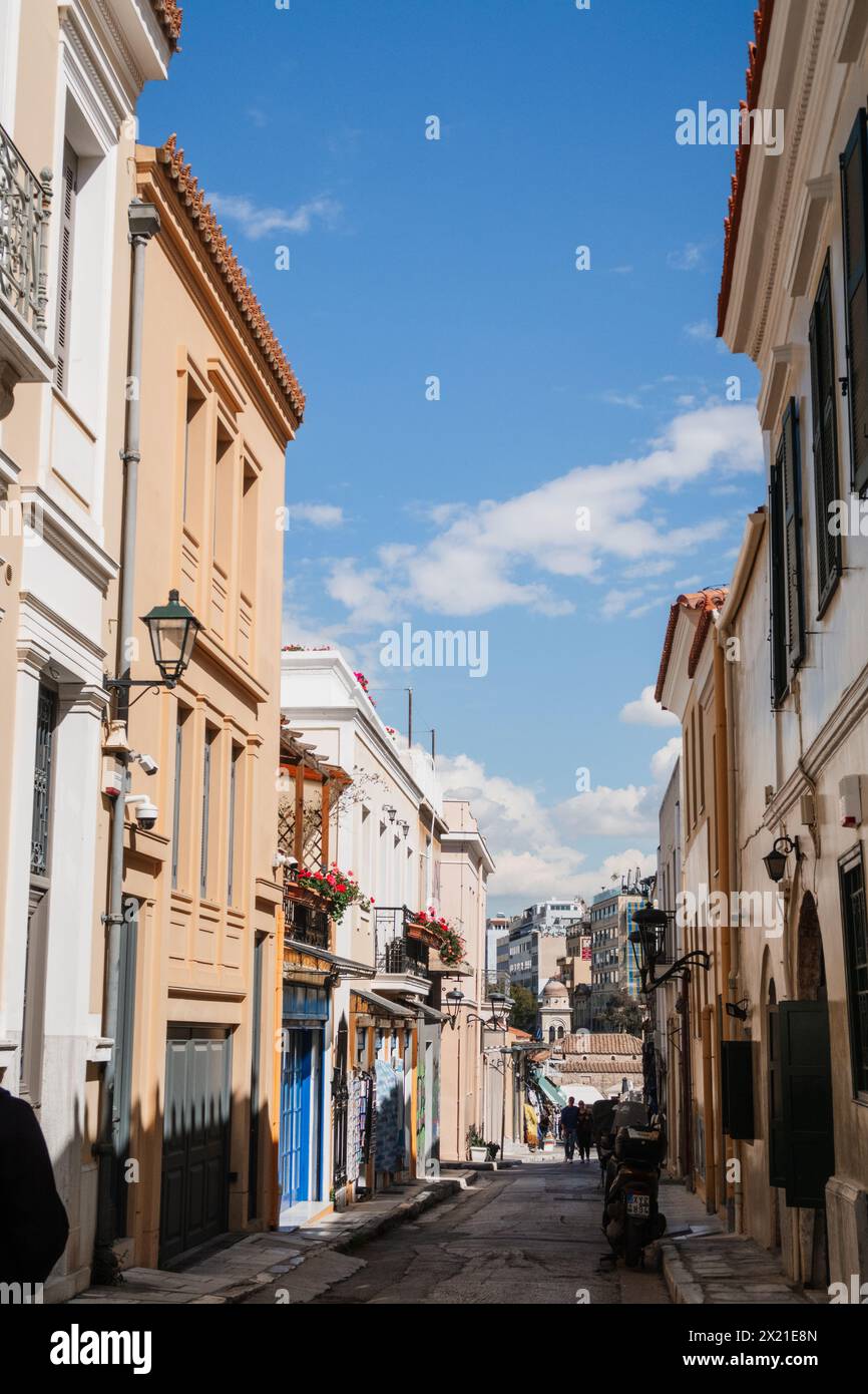 Piccole strade di Atene, Grecia Foto Stock