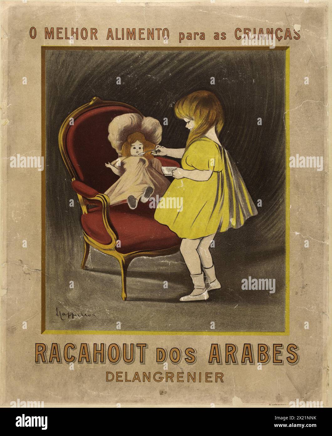 O melhor alimento para as criancas Racahout dos Arabes Delangrenier - poster vintage : Leonetto Cappiello, c 1905 Foto Stock