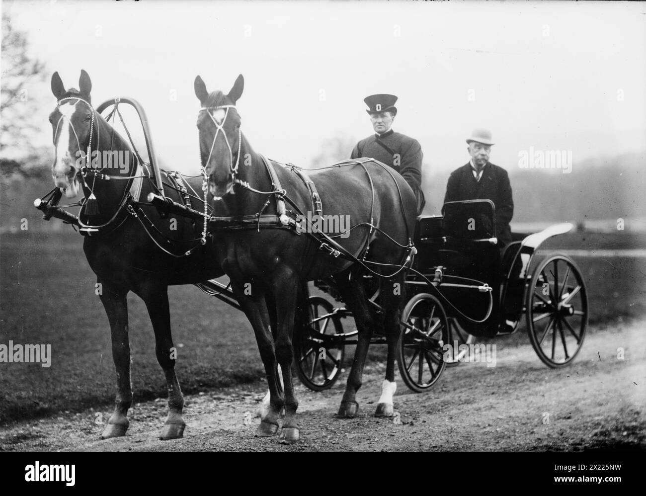 Prestashka Team di W. Winans, tra il c1910 e il c1915. Mostra i cavalli di Walter W. Winans (1852-1920), scultore, allevatore di cavalli, tiratore e pittore. Foto Stock