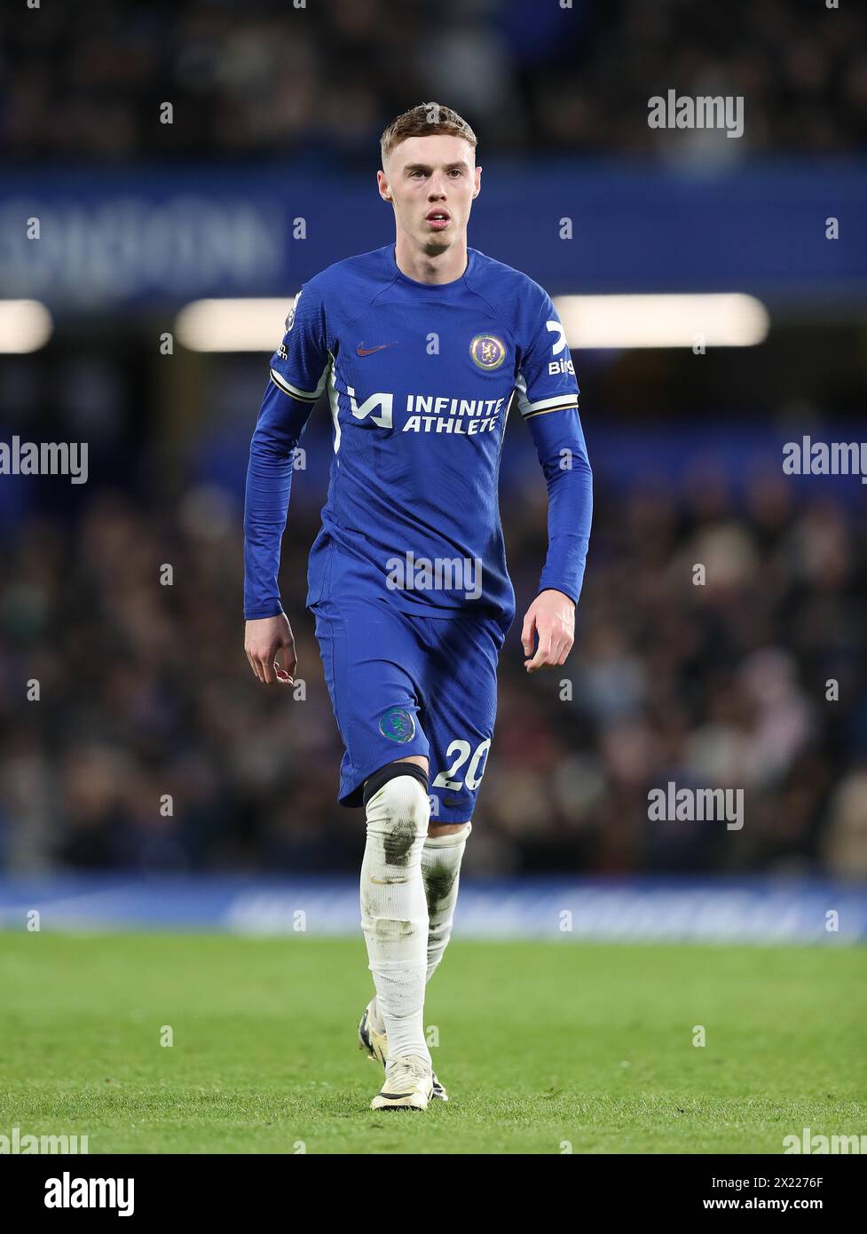 Cole Palmer di Chelsea. - Chelsea contro Everton, Premier League, Stamford Bridge Stadium, Londra, Regno Unito - 15 aprile 2024. Solo per uso editoriale - si applicano restrizioni DataCo. Foto Stock