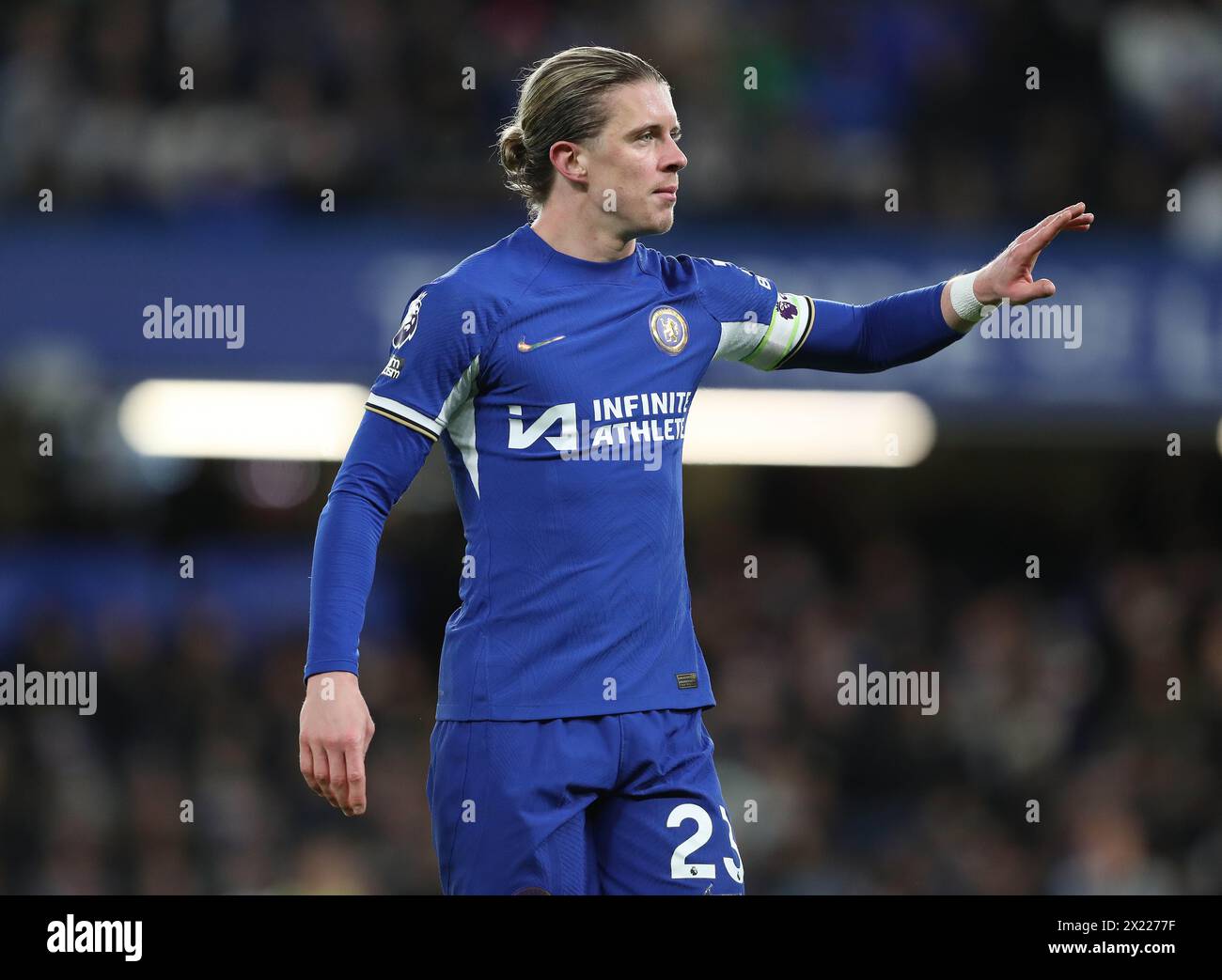 Conor Gallagher di Chelsea. - Chelsea contro Everton, Premier League, Stamford Bridge Stadium, Londra, Regno Unito - 15 aprile 2024. Solo per uso editoriale - si applicano restrizioni DataCo. Foto Stock