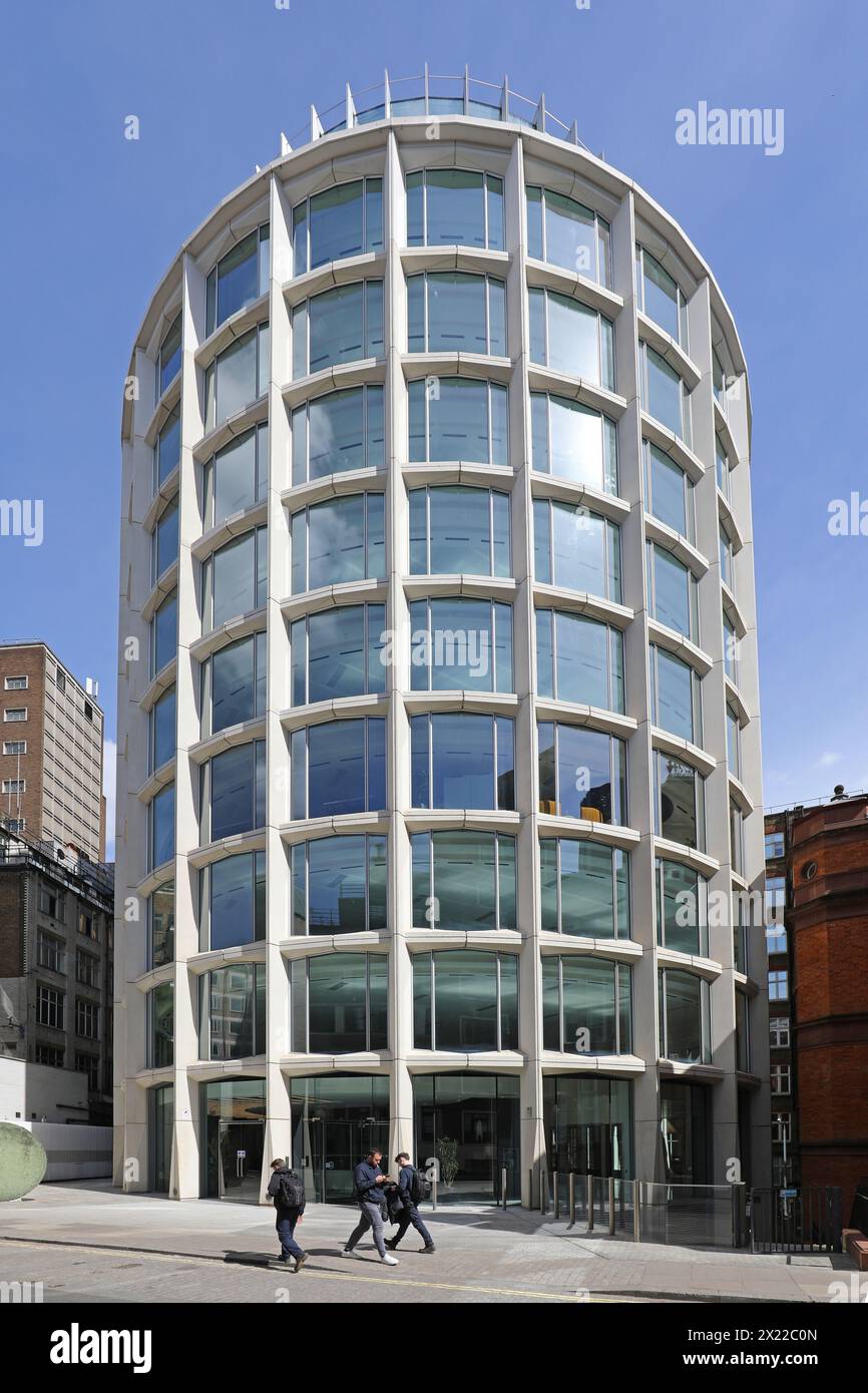 Asticus Building, 21 Palmer Street, Westminster, Londra SW1. Caratteristico edificio circolare di Lifschutz Davidson Sandilands Architects. Foto Stock