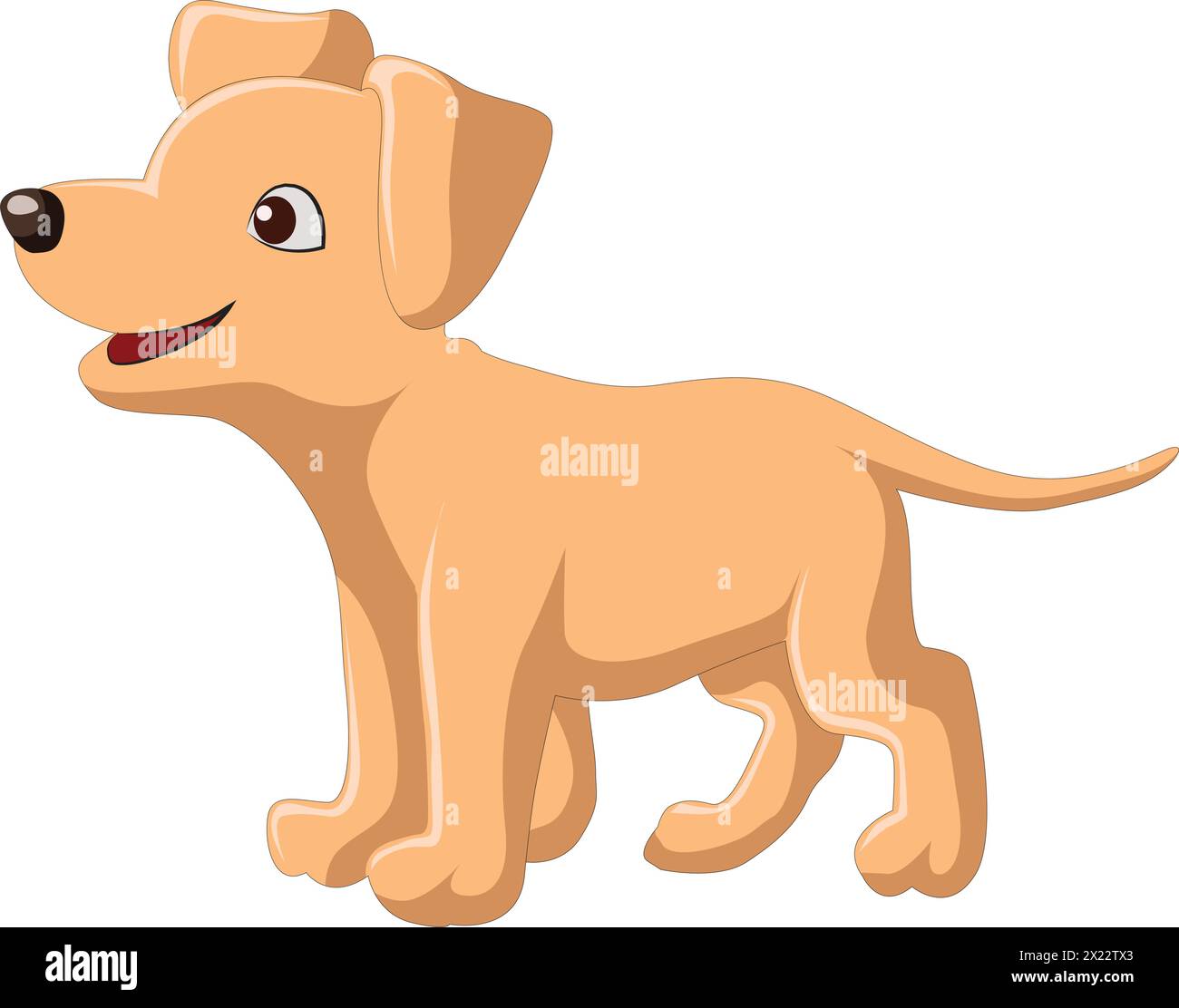 Simpatica illustrazione vettoriale del cucciolo Illustrazione Vettoriale