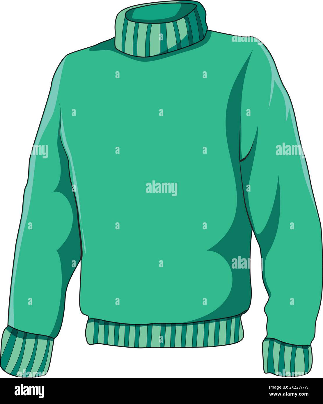 Maglione verde vettoriale Illustrazione Vettoriale