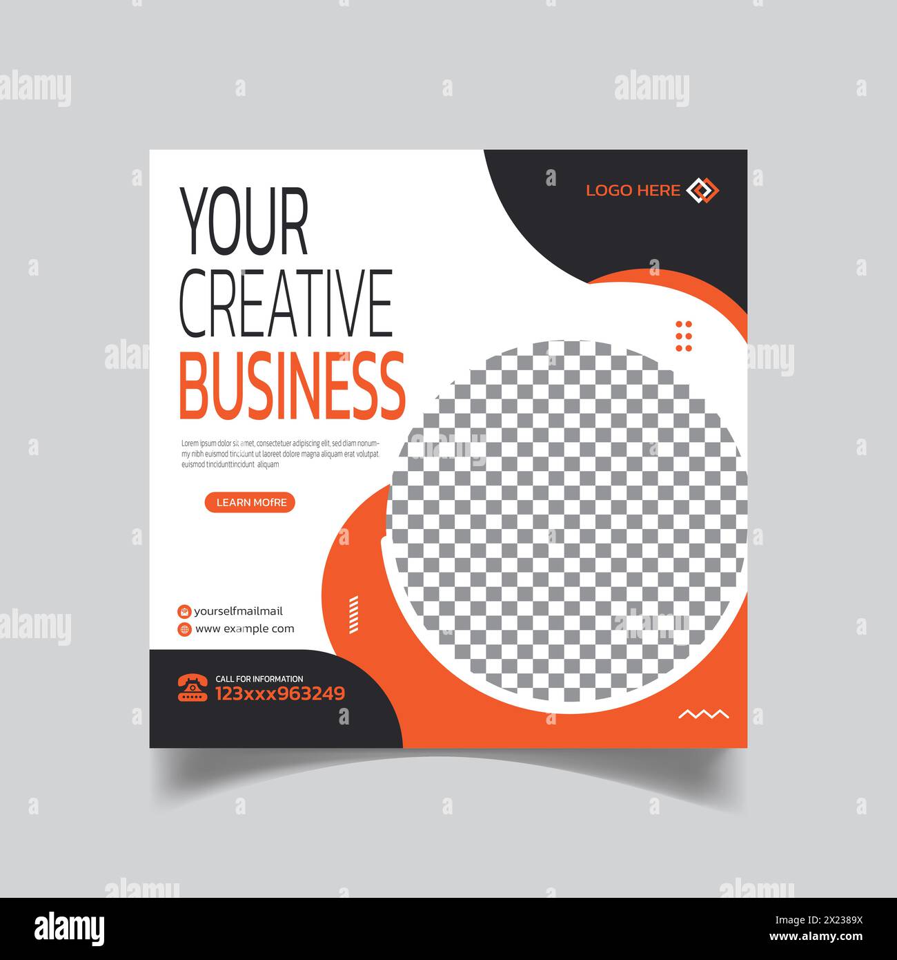 Stylus Creative Social Media Template e Modern Business Agency Post Design Illustrazione Vettoriale