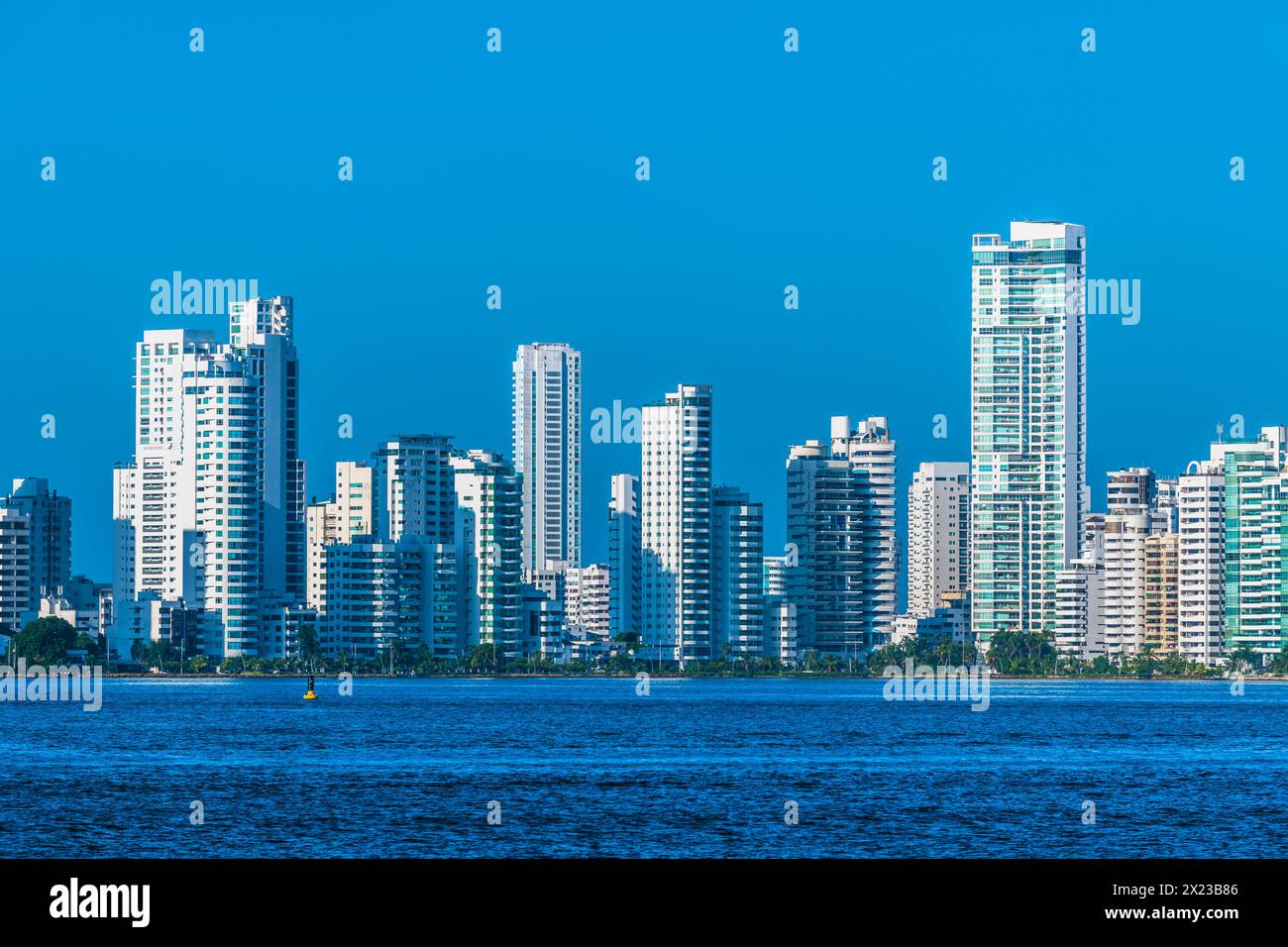 Skyline, Cartagena, Colombia, America Foto Stock