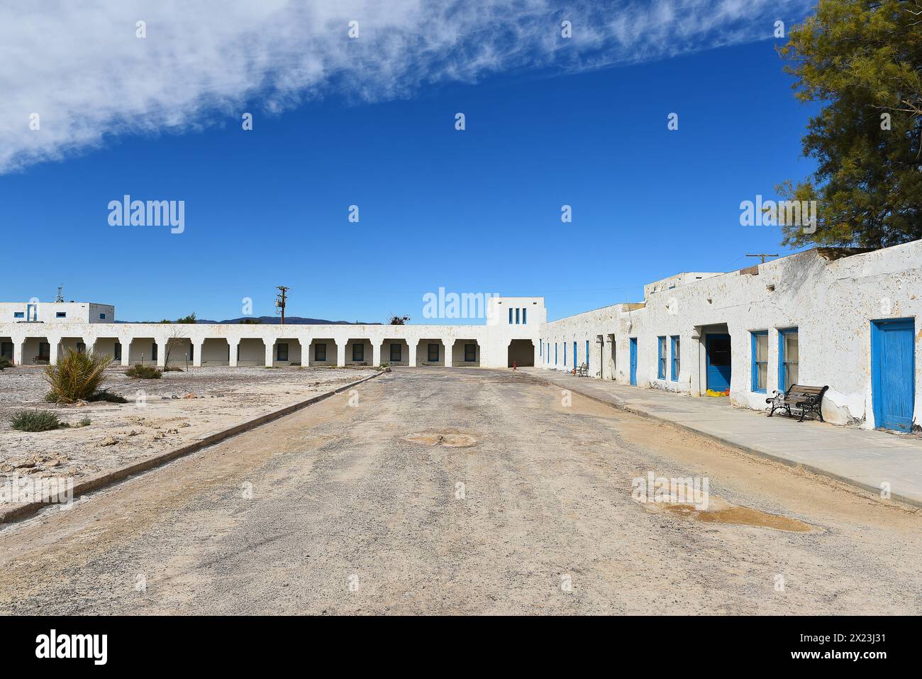 DEATH VALLEY JUNCTION - 14 aprile 2024: Amargosa Opera House e Hotel edificio storico e centro culturale vicino al Parco Nazionale della Death Valley. Foto Stock