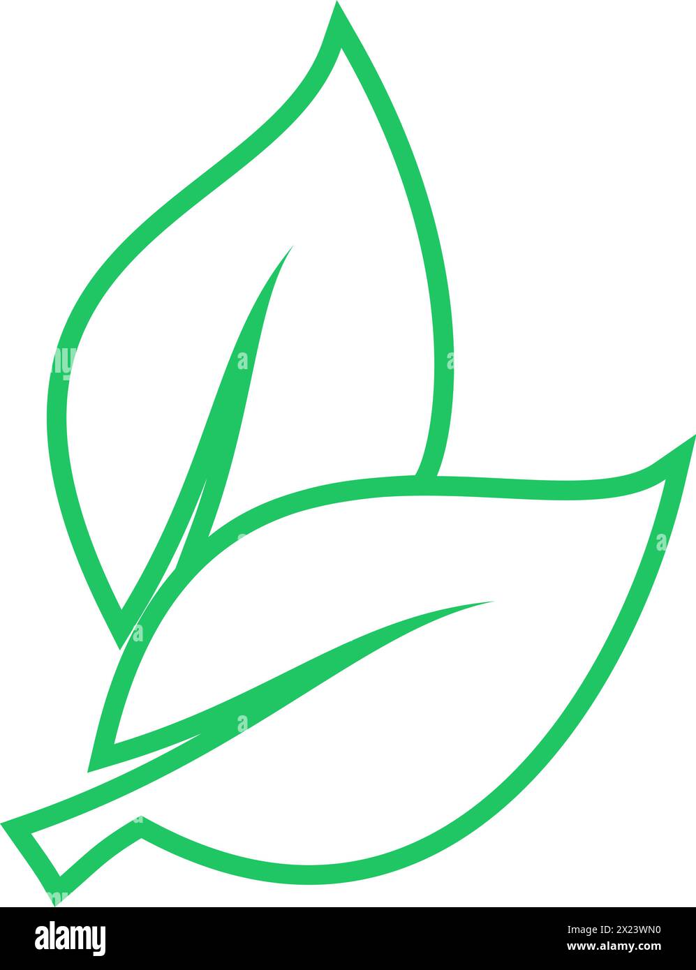 Icona delle lamelle verdi lineari come simbolo di conservazione ambientale Illustrazione Vettoriale