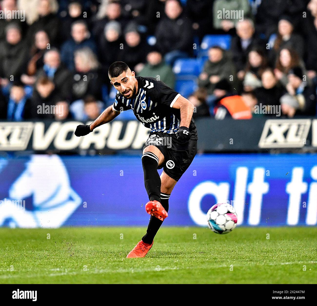 Rami al Hajj, OB Superliga match tra Randers FC e OB al Cerheus Park di Randers venerdì 19 aprile 2024. (Foto: Ernst van Norde/Ritzau Scanpix) Foto Stock