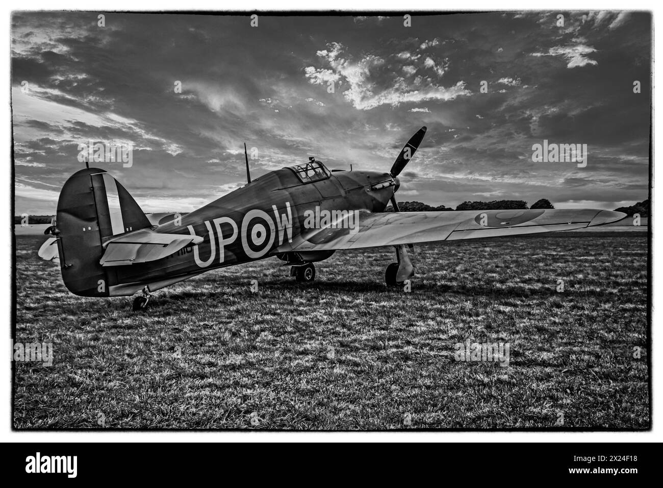 Guerra mondiale due Hawker Hurricane Fighter aereo dalla Battaglia di Gran Bretagna. Foto Stock