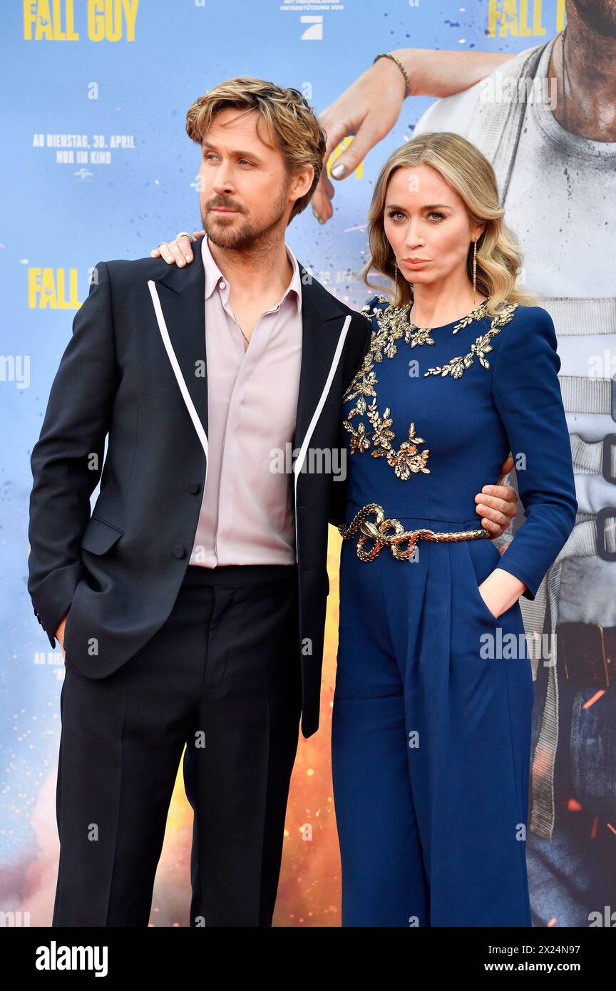 Ryan Gosling ed Emily Blunt bei der Premiere des Kinofilms "The Fall Guy" im UCI Luxe Uber Platz. Berlino, 19.04.2024 Foto Stock