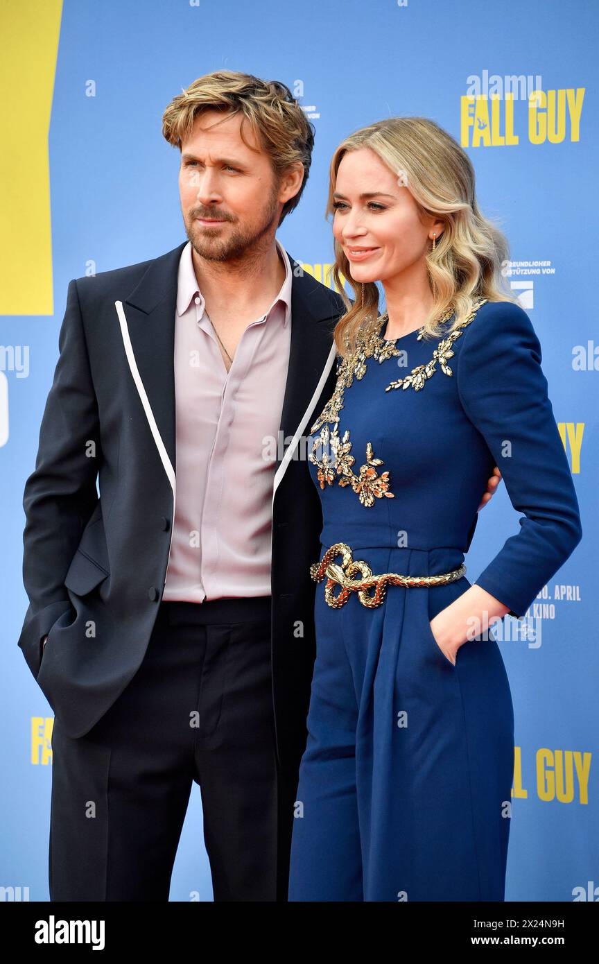 Ryan Gosling ed Emily Blunt bei der Premiere des Kinofilms "The Fall Guy" im UCI Luxe Uber Platz. Berlino, 19.04.2024 Foto Stock