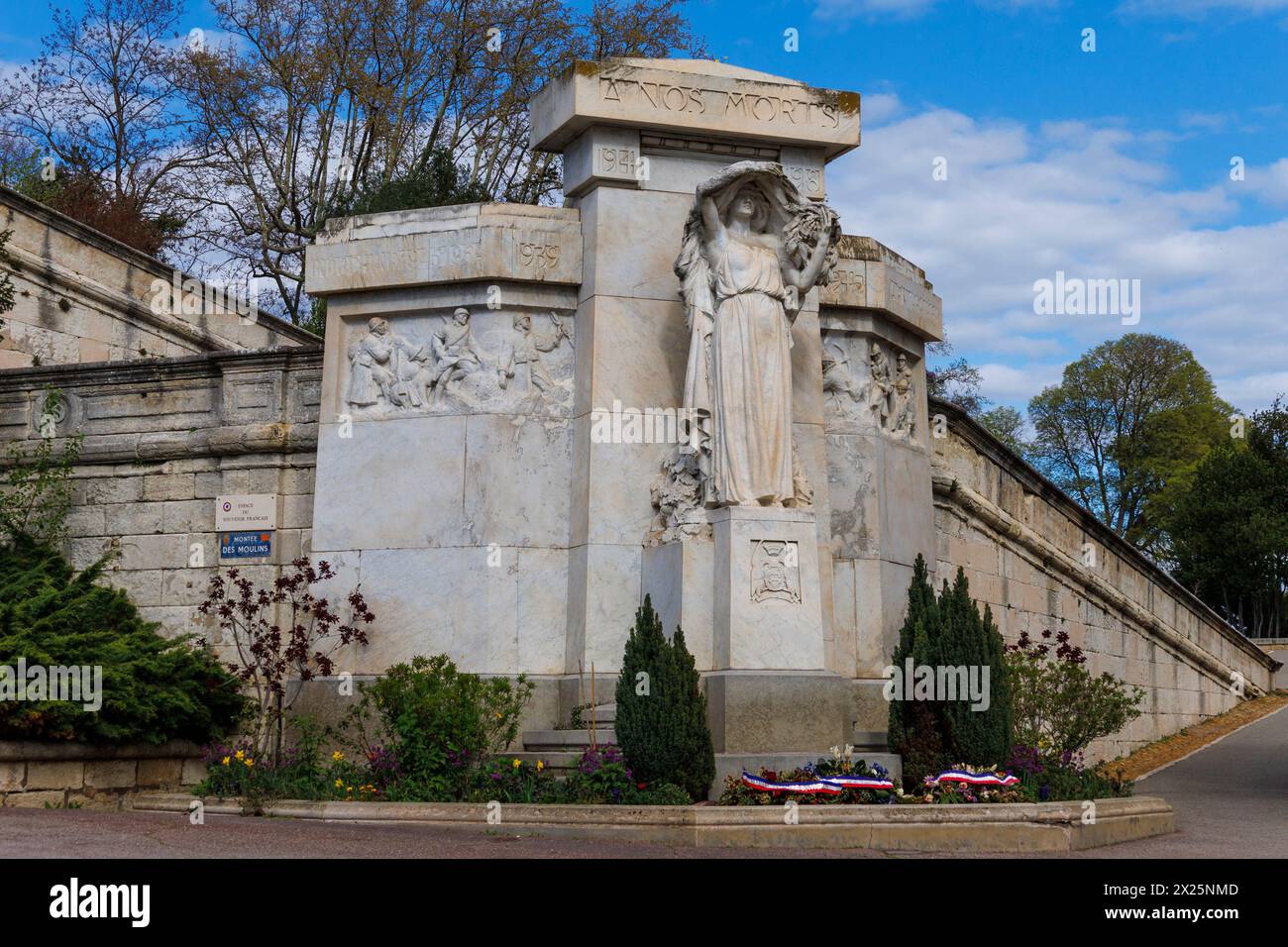 Memoriale di guerra ad Avignone, Vaucluse, Provence-Alpes-Côte d'Azur, Francia Foto Stock