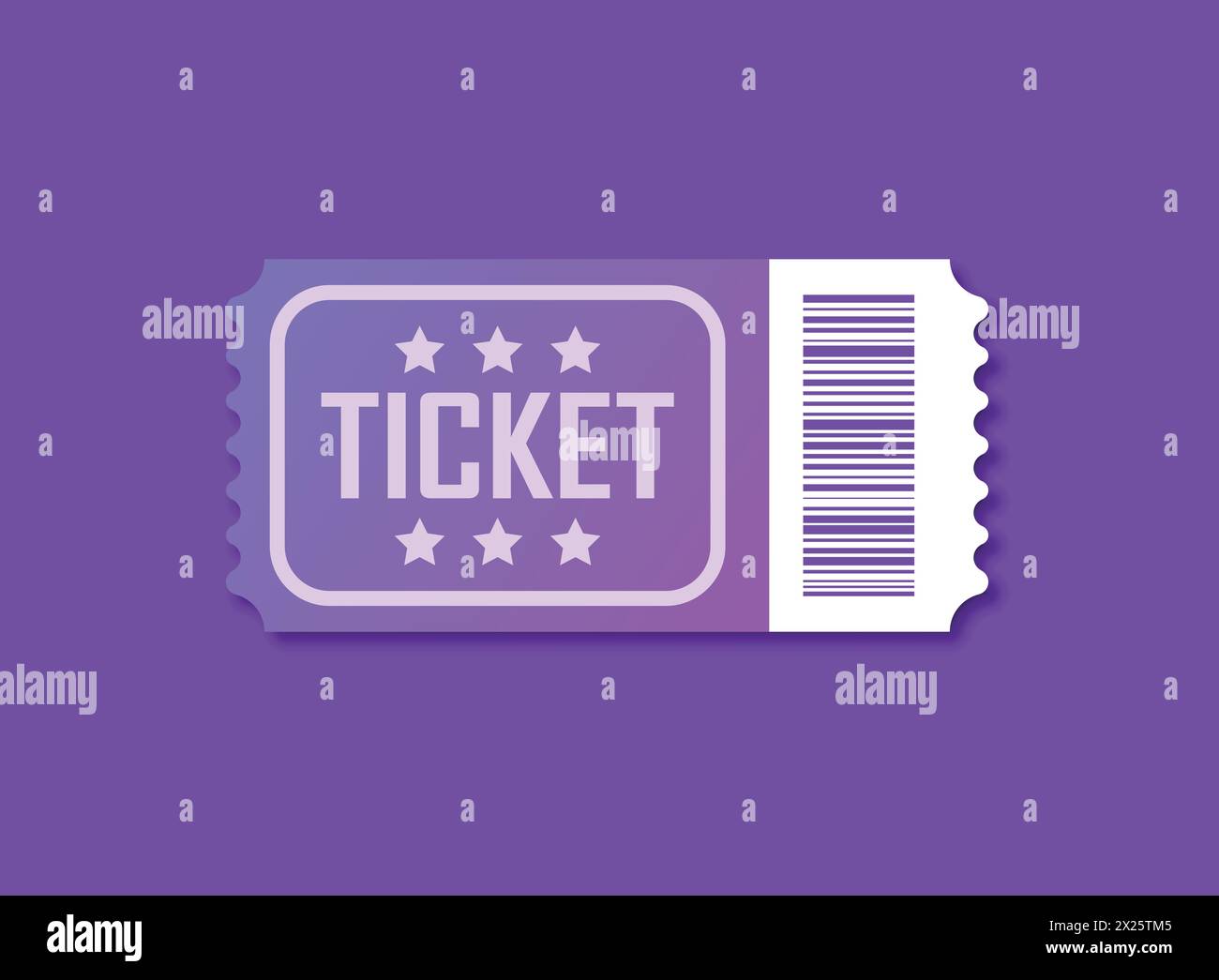 Icona ticket in stile piatto. Illustrazione del vettore del coupon su sfondo isolato. Firma del voucher per il business concept. Illustrazione Vettoriale