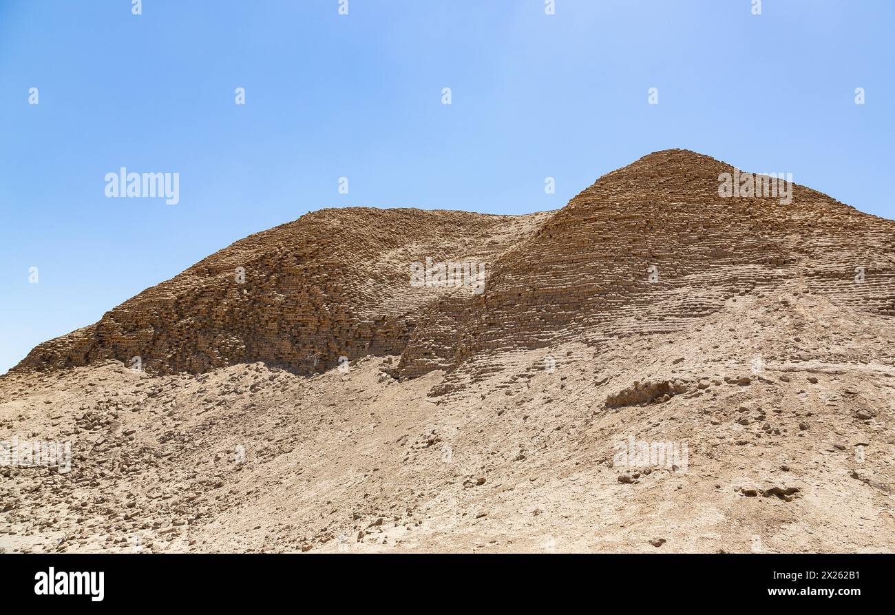 Egitto, Fayum, Hawara, piramide di Amenemhat III Foto Stock
