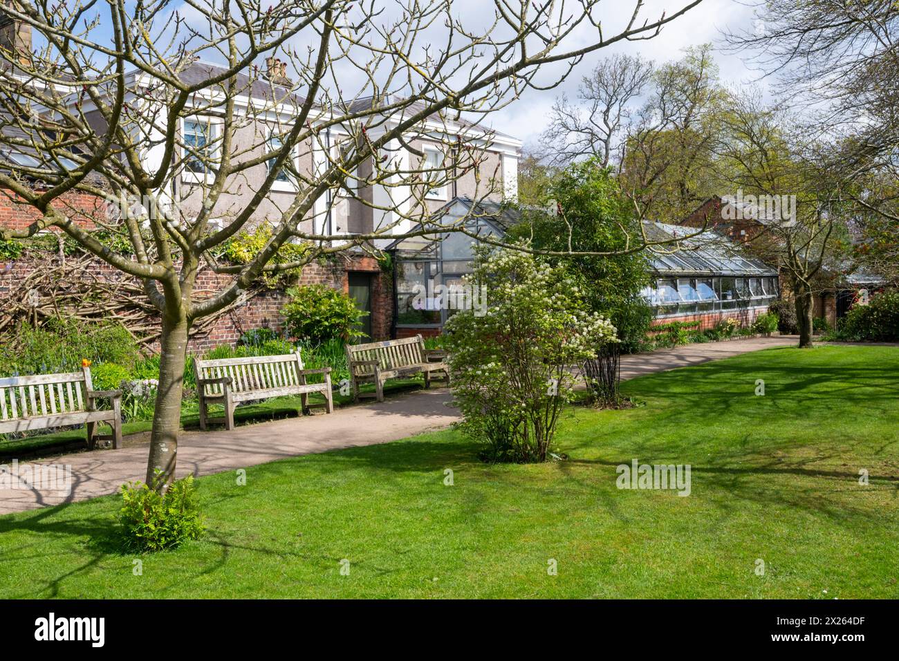 Parsonage Gardens, Fletcher Moss Botanical Garden, Didsbury, Greater Manchester, Inghilterra. Foto Stock