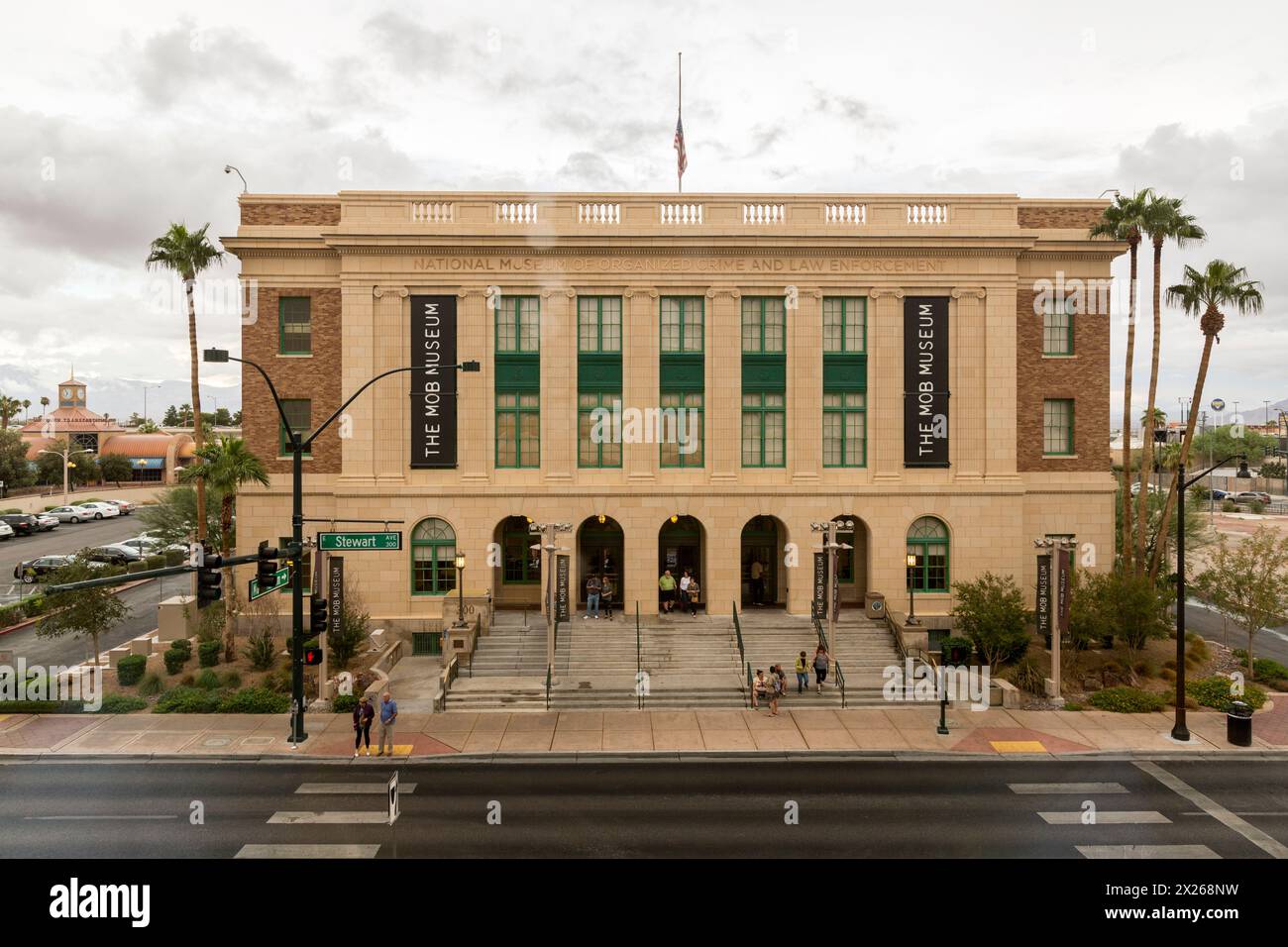 Las Vegas, Nevada. Museo Nazionale della criminalità organizzata e di applicazione della legge, il mob Museum, precedentemente noto come il Tribunale federale a casa. Foto Stock