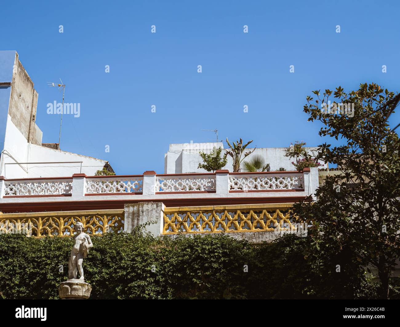 Piccolo giardino (Jardin Chico) a Casa de Pilatos (Casa Pilates) Palazzo interno - Siviglia, Andalusia, Spagna Foto Stock