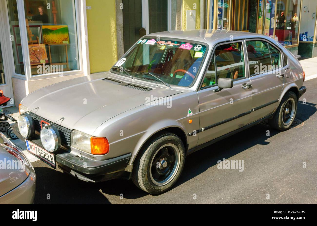 Enns, Austria, 24 giugno 2006, Alfa Romeo Treffen, incontro di auto d'epoca italiane, alfa romeo alfasud *** Enns, Österreich, 24. Juni 2006, Alfa Romeo Treffen, Treffen klassischer italienischer Autos, alfa romeo alfasud Copyright: xx Foto Stock